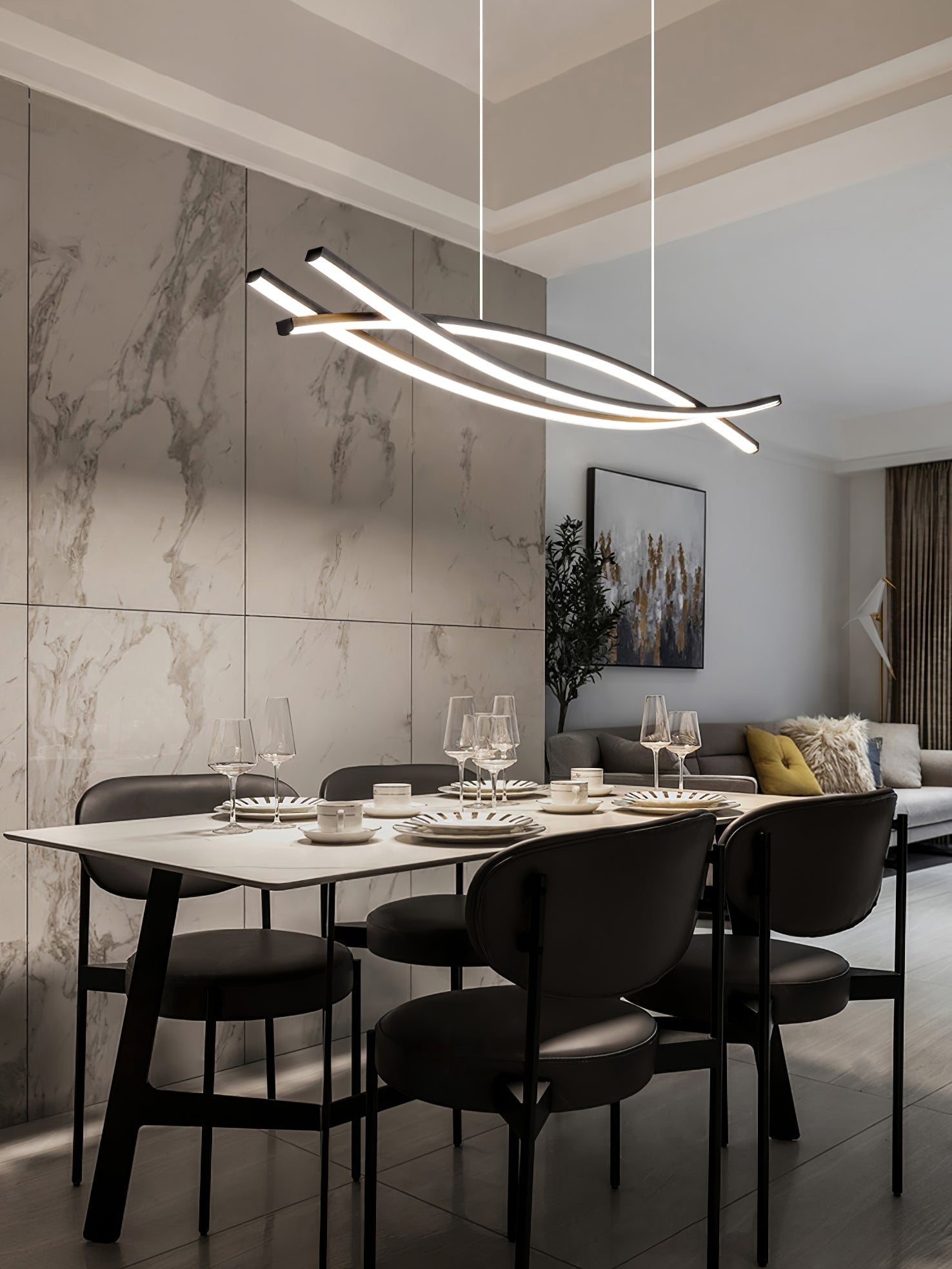 Curinis Modern Minimalistisch Kunst LED Kronleuchter-Letslighting