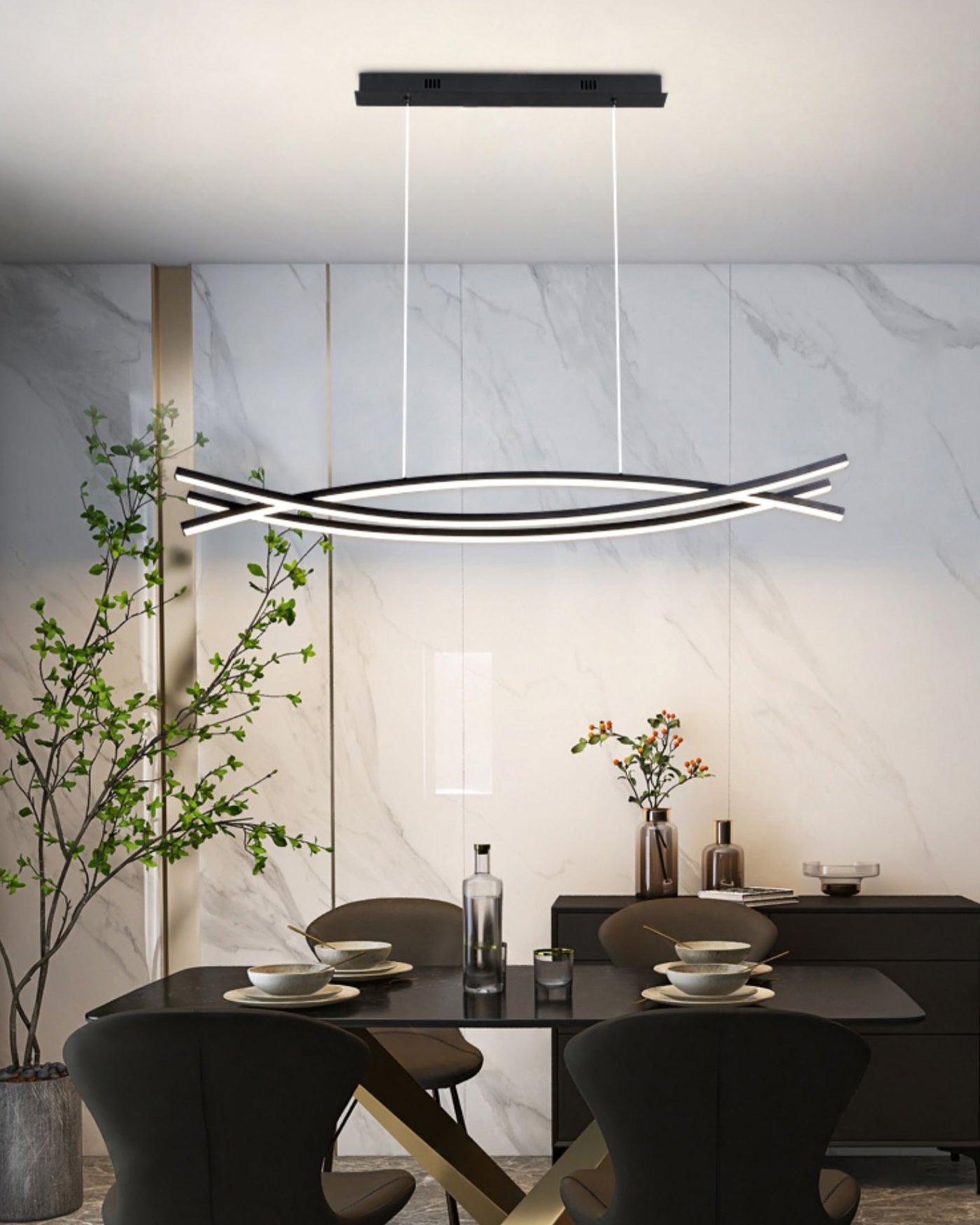 Curinis Modern Minimalistisch Kunst LED Kronleuchter-Letslighting