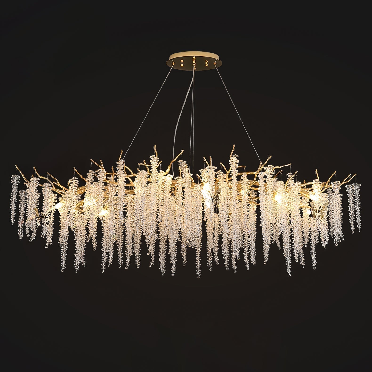 Solara Kronleuchter Glyzinien Blume Kristall-Letslighting