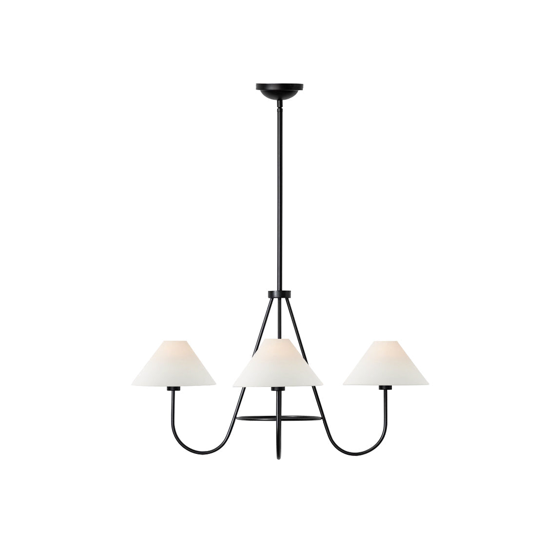 Ellaeara Vintage Industrie Schwarzer Stoff-Kronleuchter-Letslighting