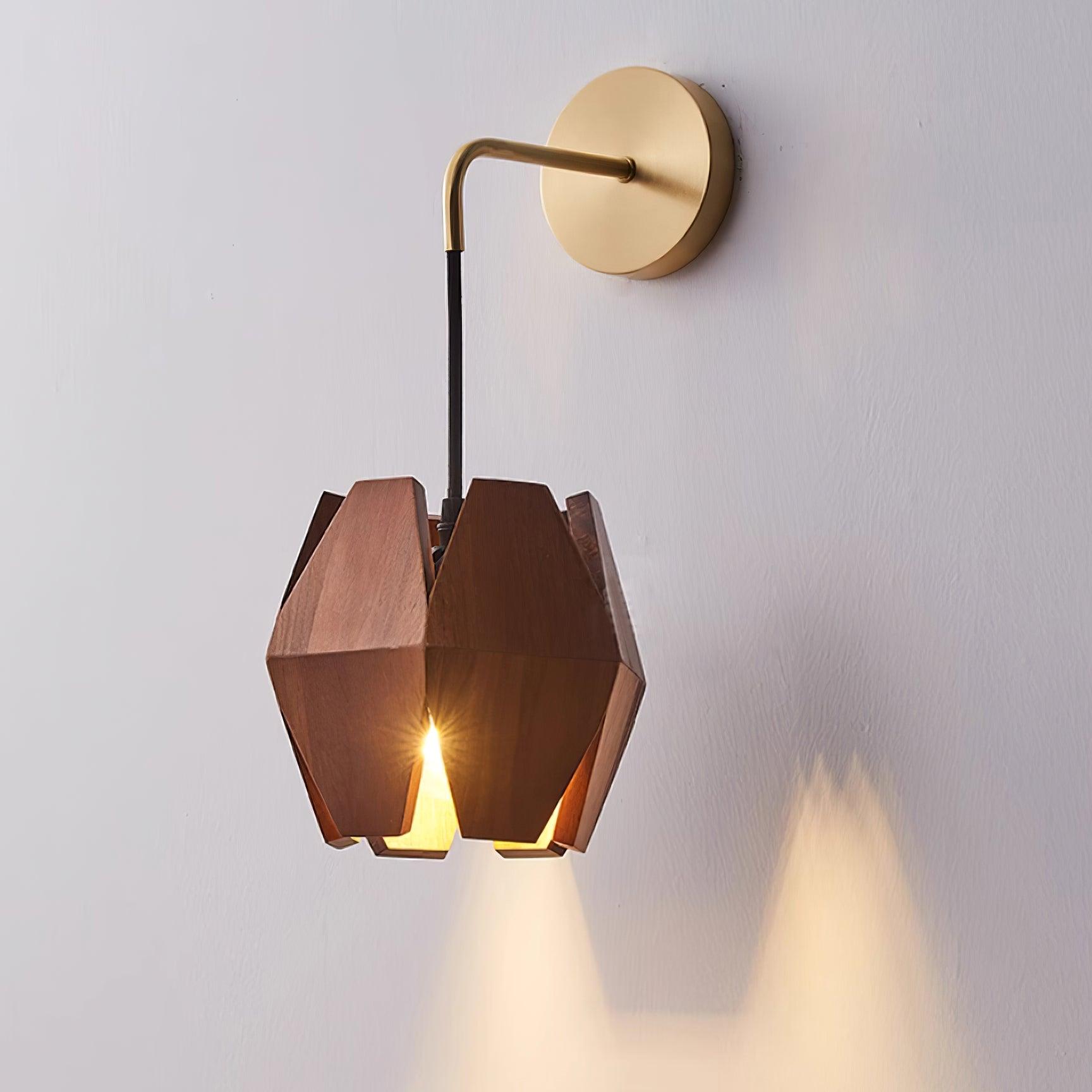 Yale Geometrische Nordische Minimalistische Wandleuchte aus Holz-Letslighting