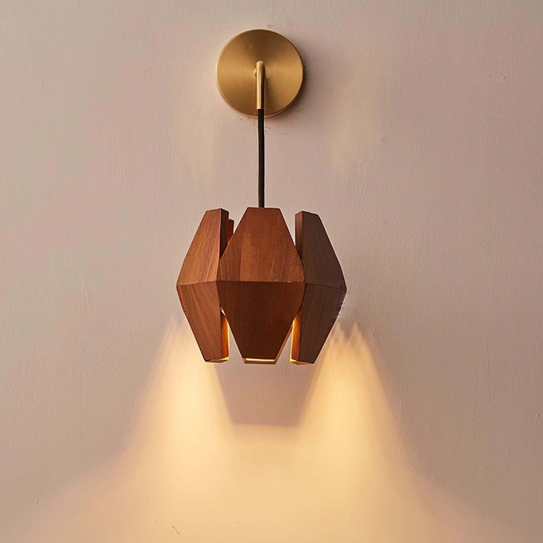Yale Geometrische Nordische Minimalistische Wandleuchte aus Holz-Letslighting