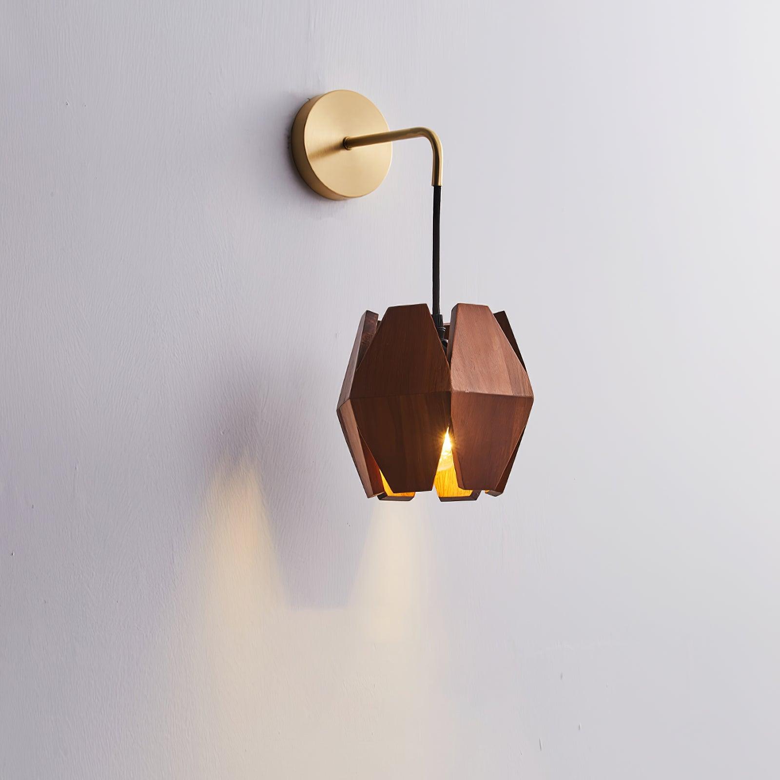 Yale Geometrische Nordische Minimalistische Wandleuchte aus Holz-Letslighting