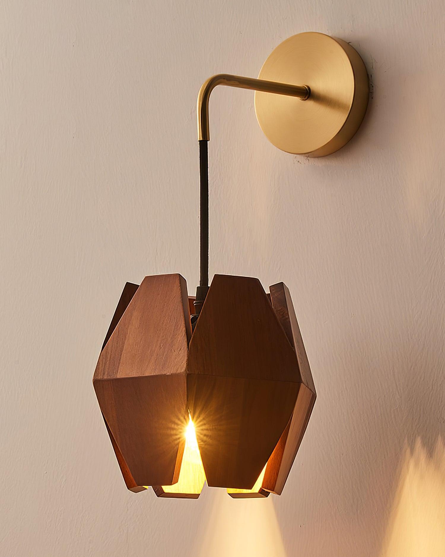 Yale Geometrische Nordische Minimalistische Wandleuchte aus Holz-Letslighting