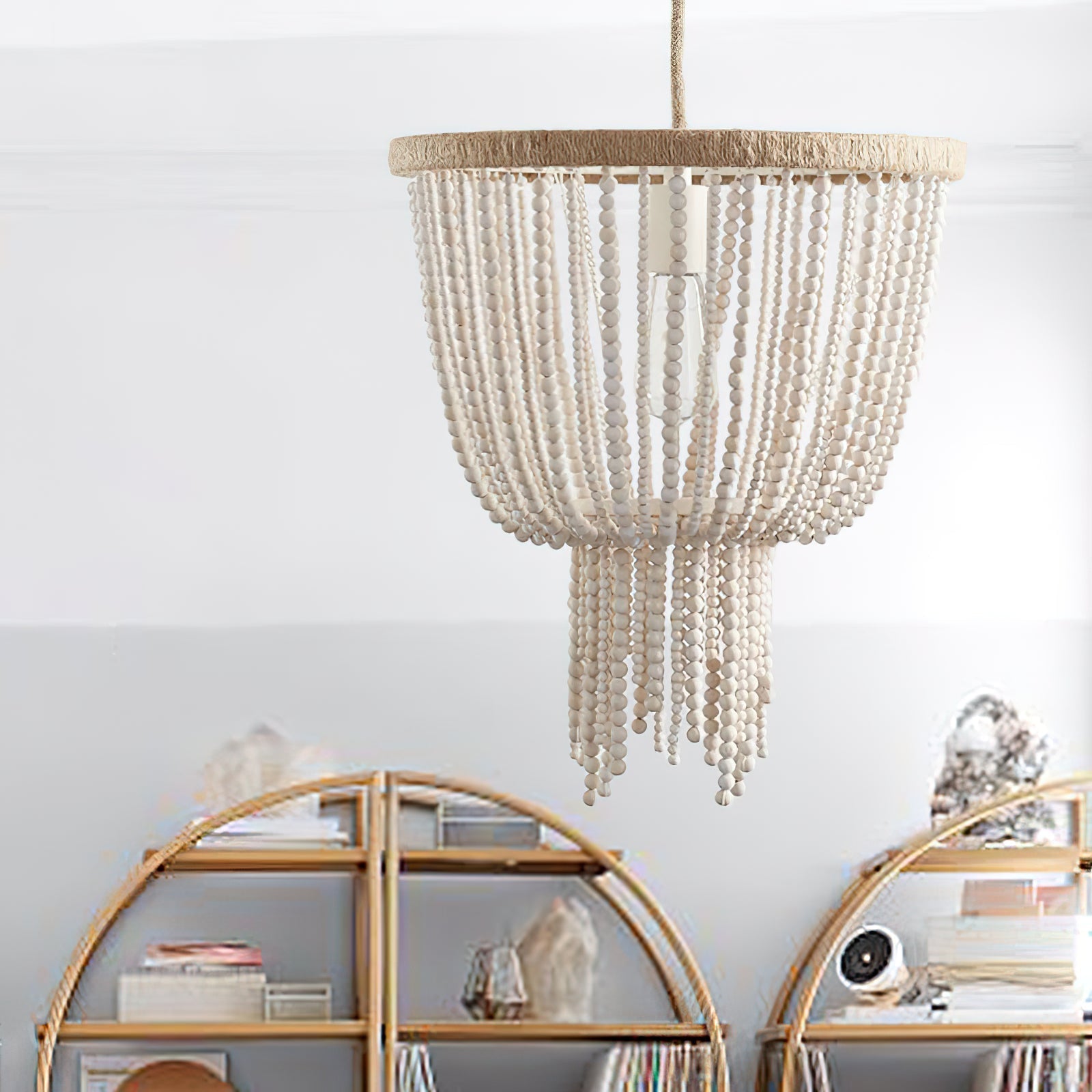 Himinuvyi Seil Modern Perlen Holz Kronleuchter-Letslighting
