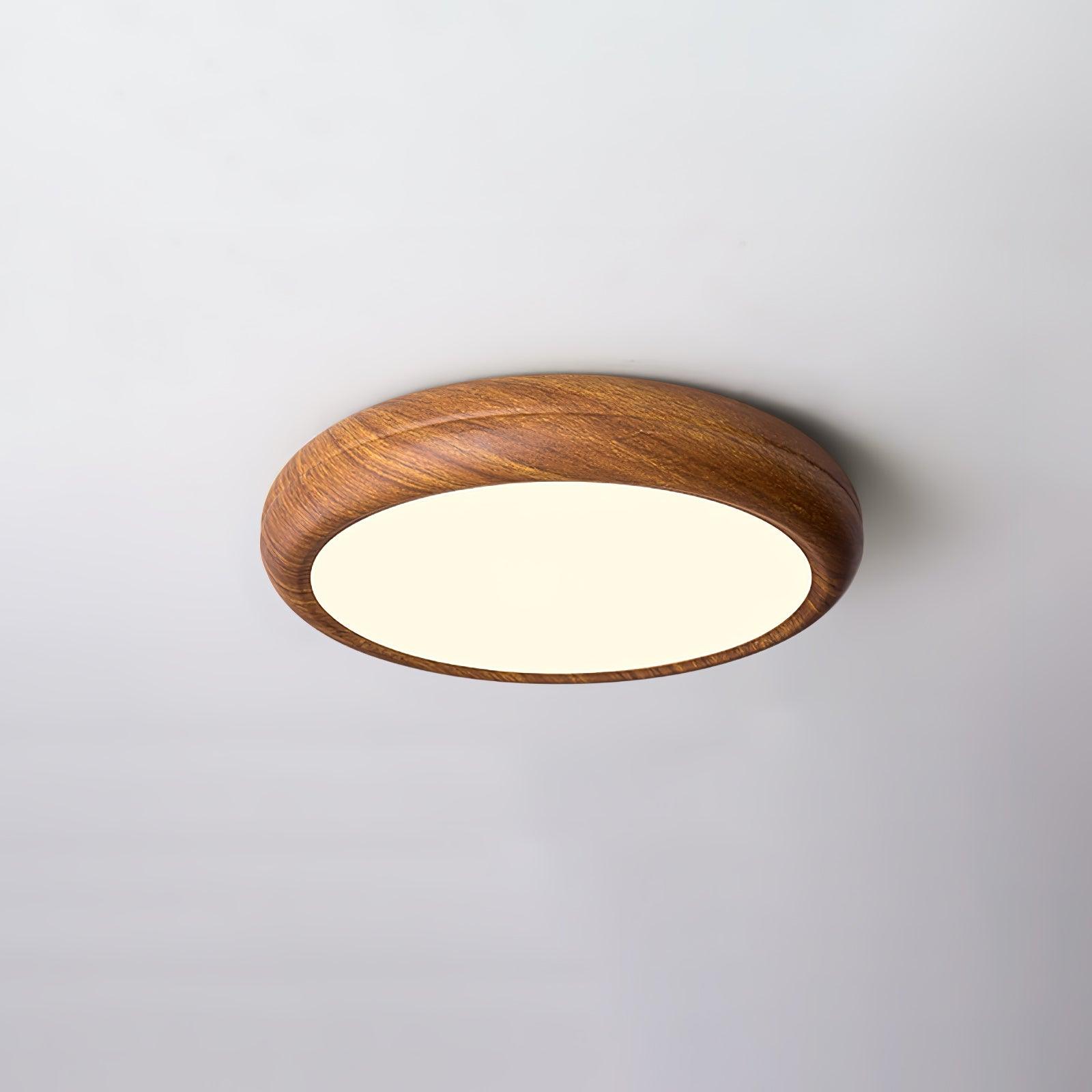 Orbis Wood Wood Grain Round Ceiling Light - Letslighting
