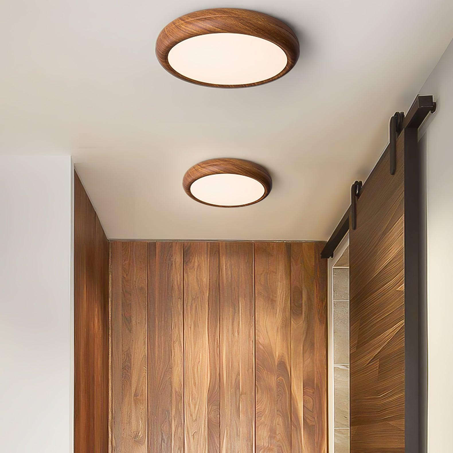Orbis Wood Wood Grain Round Ceiling Light - Letslighting
