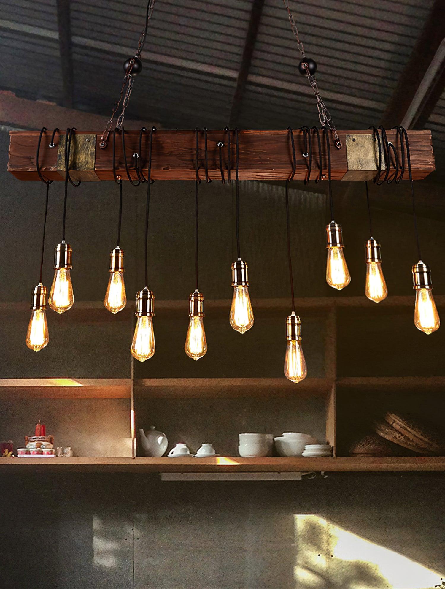 Lustra Kronleuchter Holz Modern-Letslighting