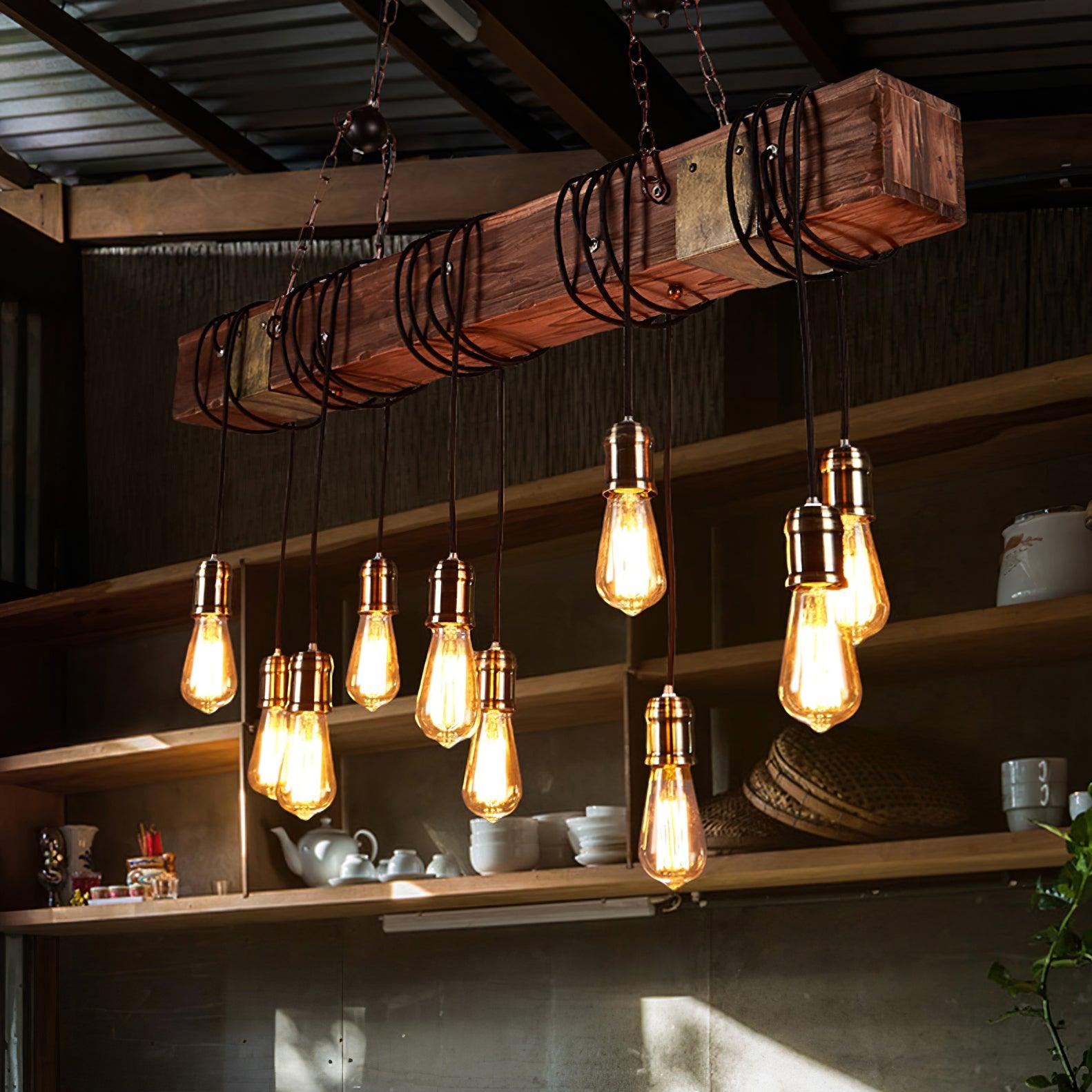 Lustra Kronleuchter Holz Modern-Letslighting