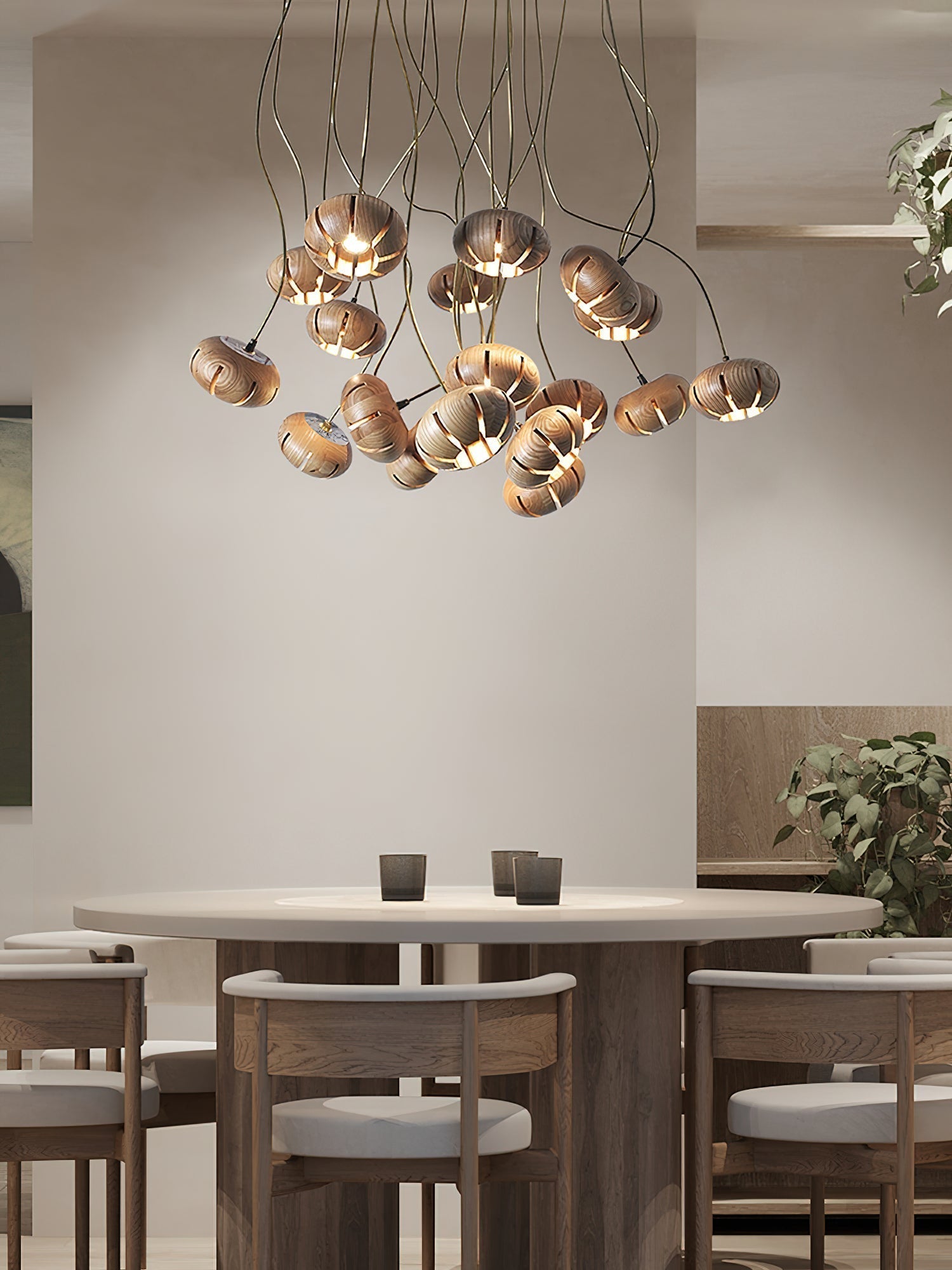 Zasorir Sculptural Marble Cluster Pendant Light - Blowlighting