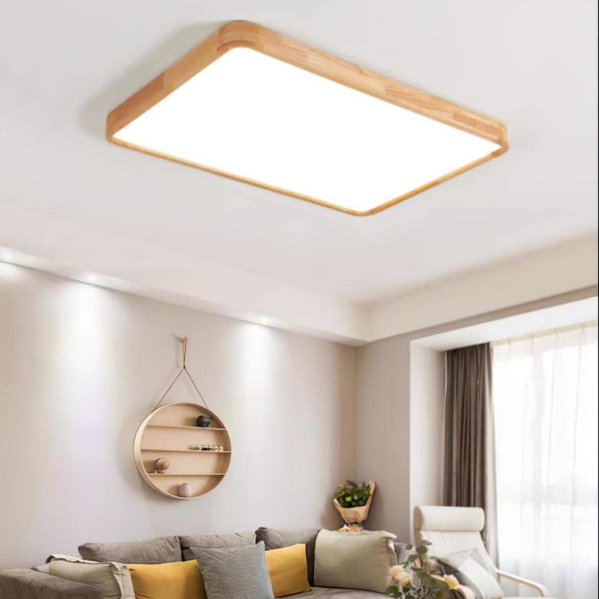 Lustra Deckenleuchte Holz Geometrisch LED-Letslighting