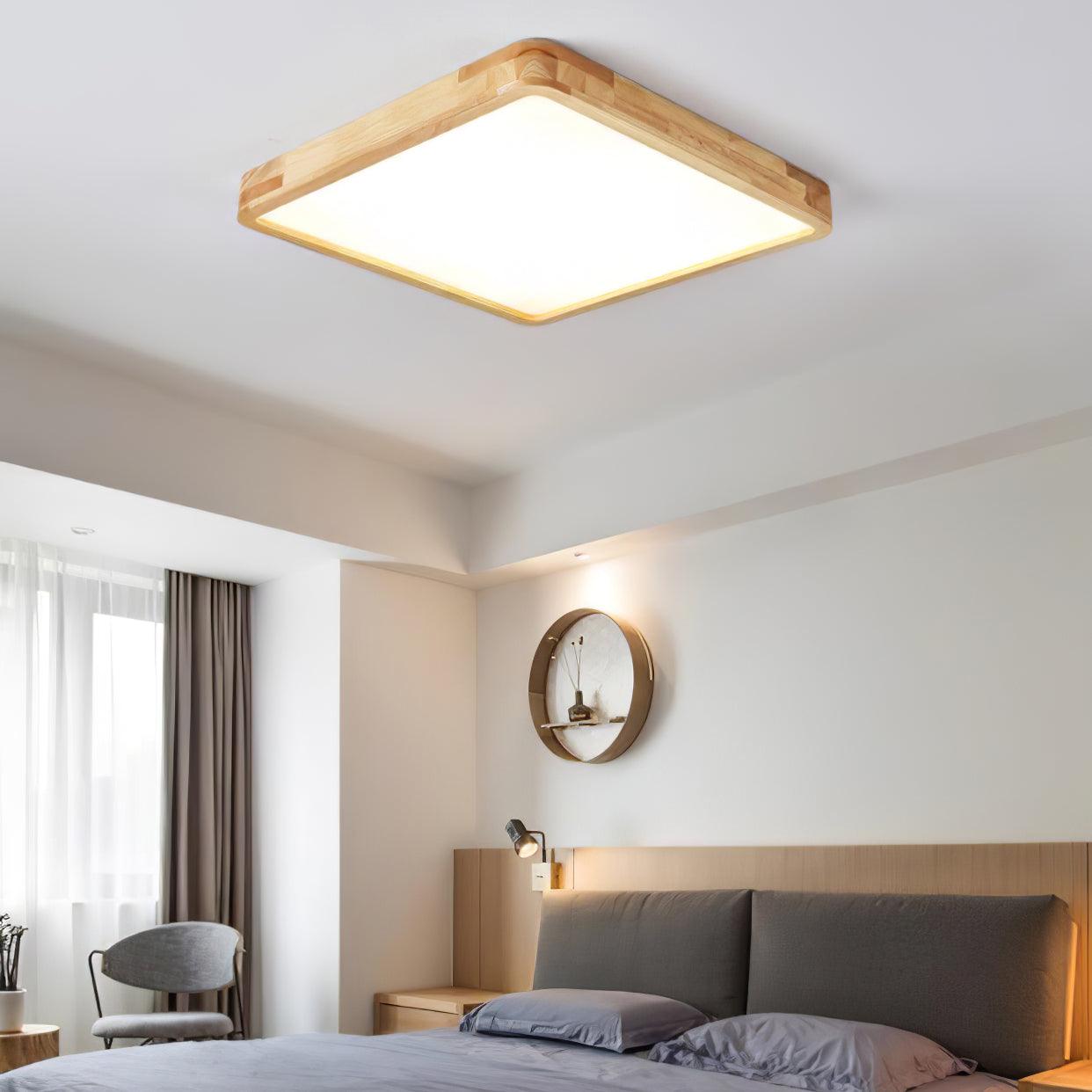 Lustra Deckenleuchte Holz Geometrisch LED-Letslighting
