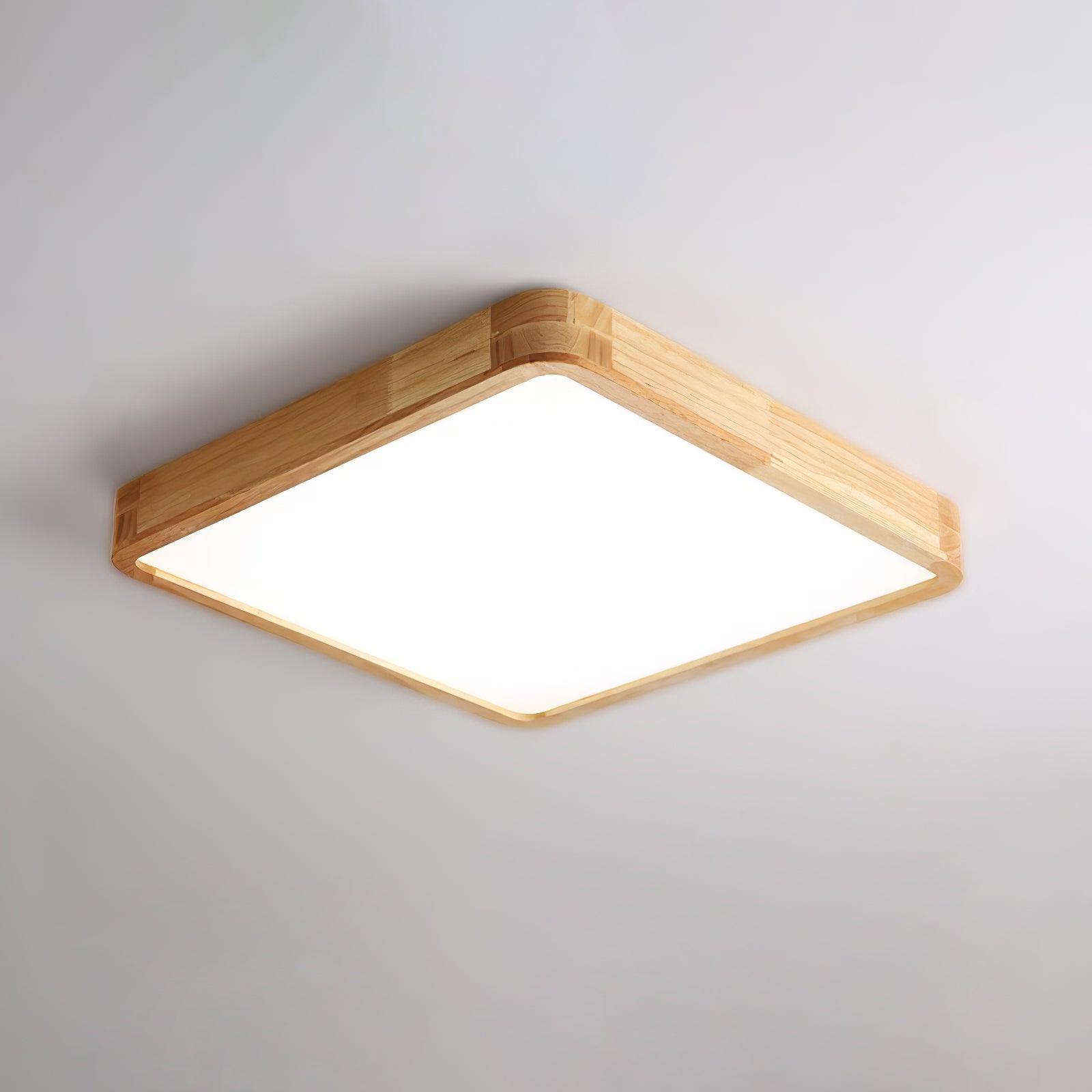 Lustra Deckenleuchte Holz Geometrisch LED-Letslighting