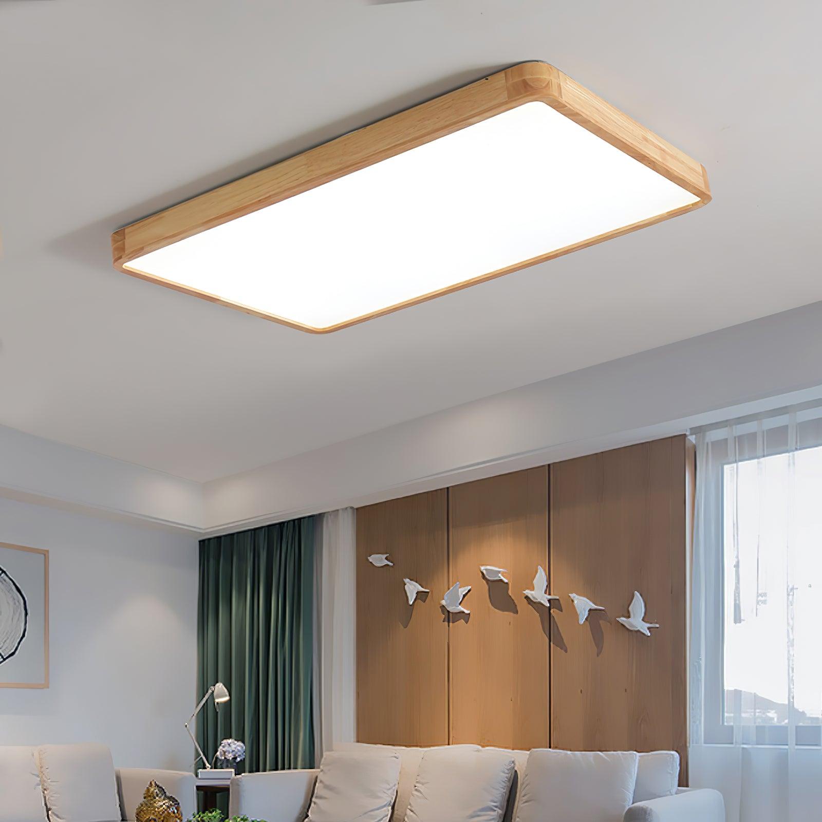 Lustra Deckenleuchte Holz Geometrisch LED-Letslighting