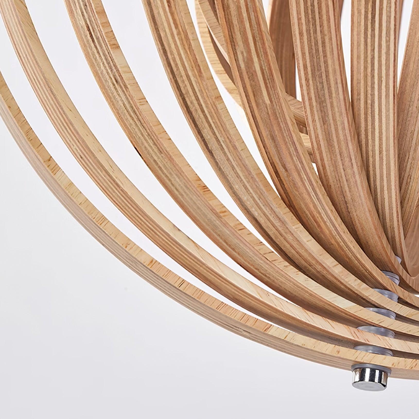 Pendelleuchte Holzringe Kugel Organisch Minimalistisch-Letslighting