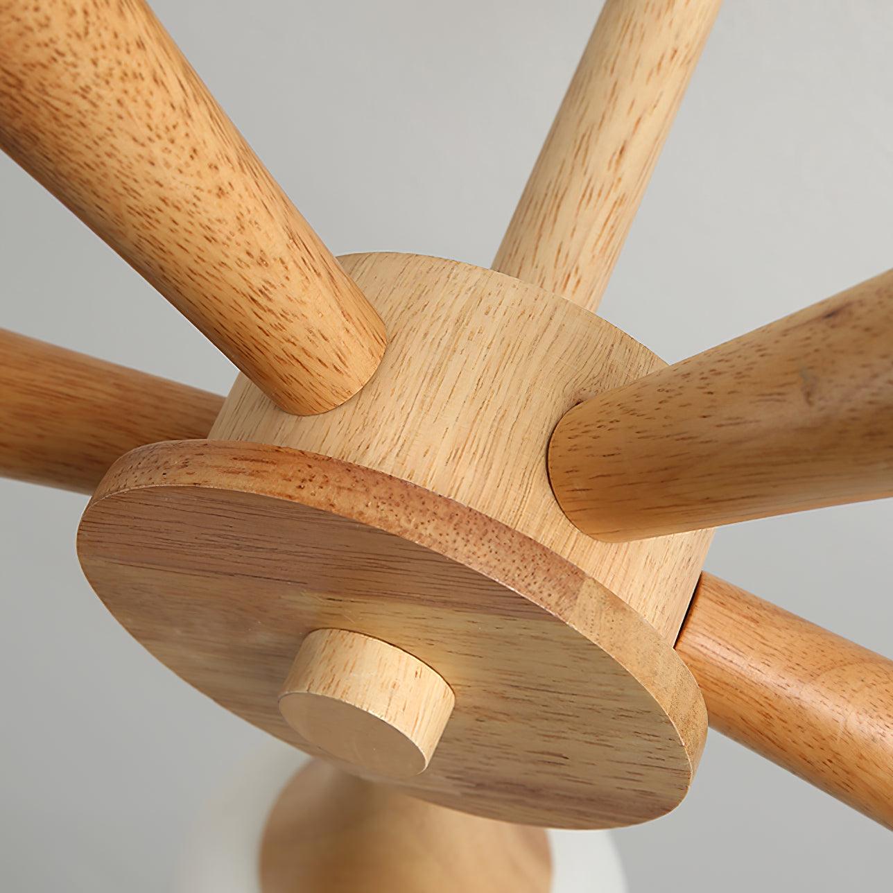 Lustra Kronleuchter Holz Globus Retro-Letslighting