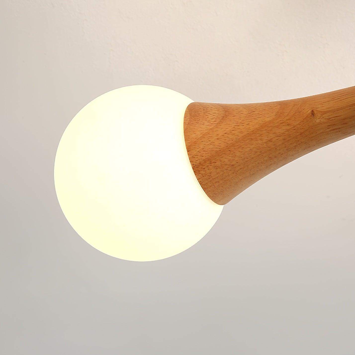 Lustra Kronleuchter Holz Globus Retro-Letslighting