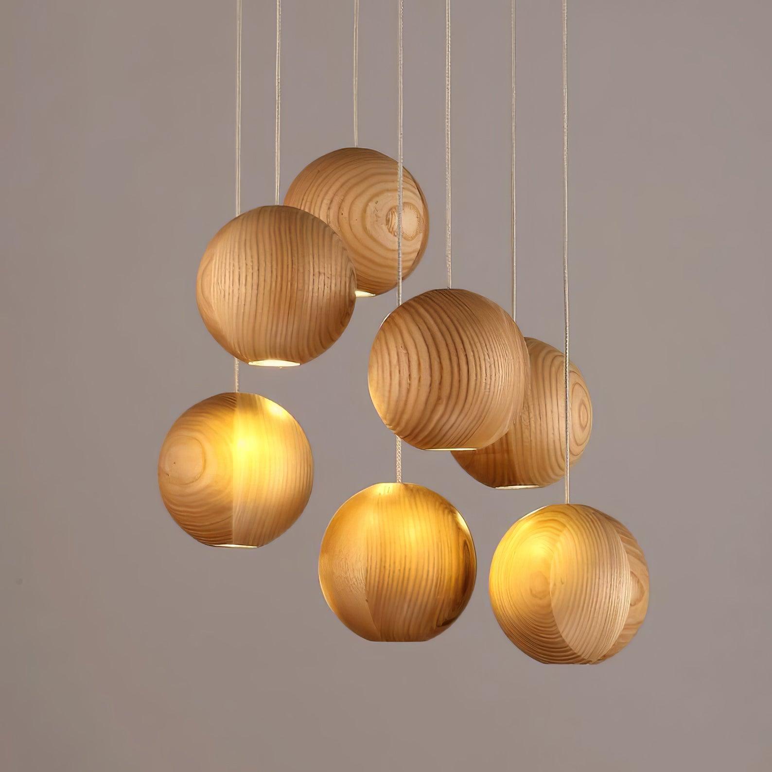 Ulvararis Nordische Kugel Holz Pendelleuchte-Letslighting