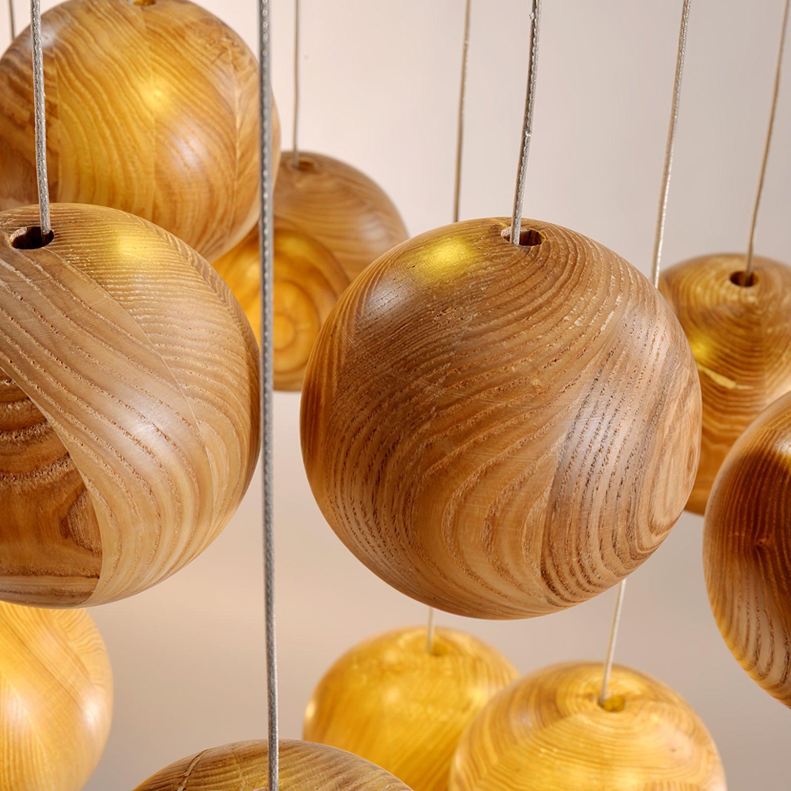 Ulvararis Nordische Kugel Holz Pendelleuchte-Letslighting