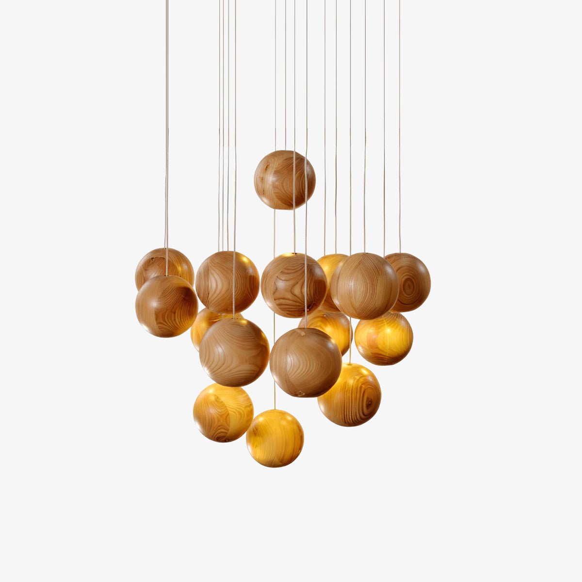 Ulvararis Nordische Kugel Holz Pendelleuchte-Letslighting