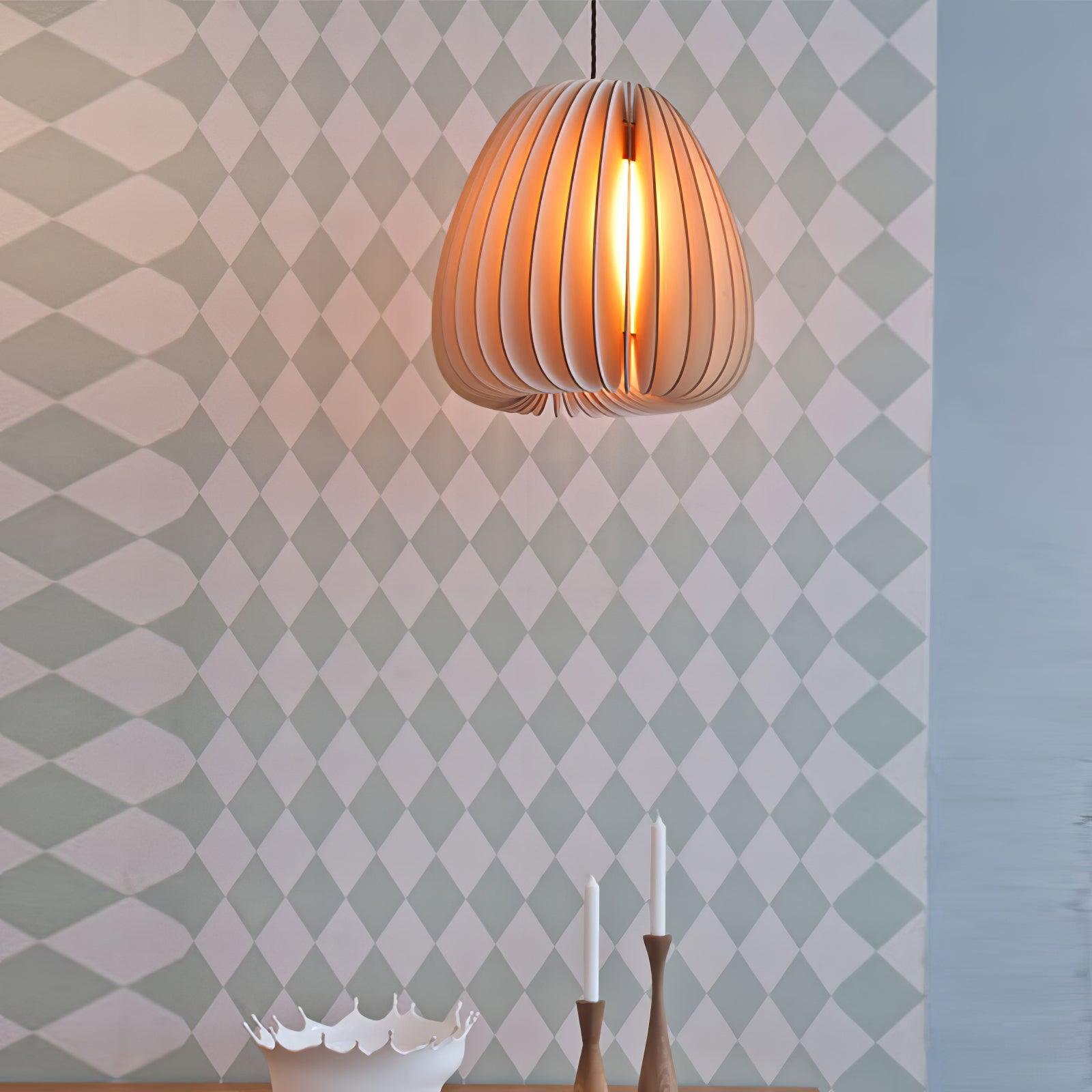 Vovene Elegance Einzigartige Kugel Holz Pendelleuchte-Letslighting