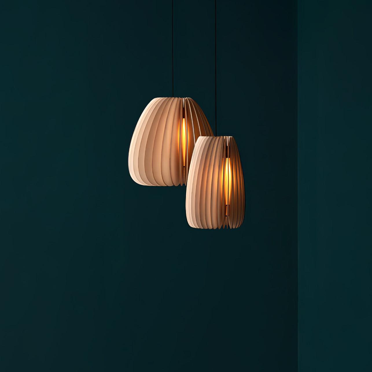Vovene Elegance Einzigartige Kugel Holz Pendelleuchte-Letslighting