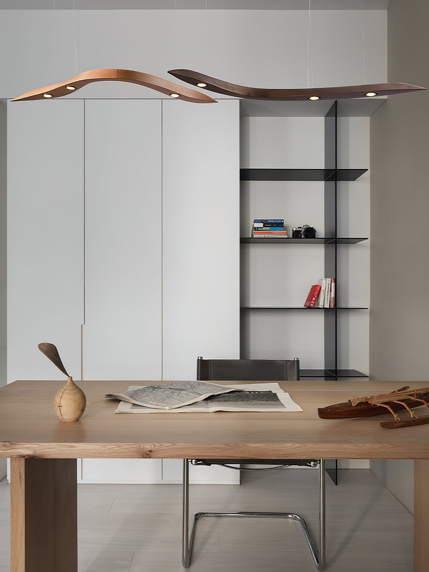 Flow Minimalistische Holz Pendelleuchte-Letslighting