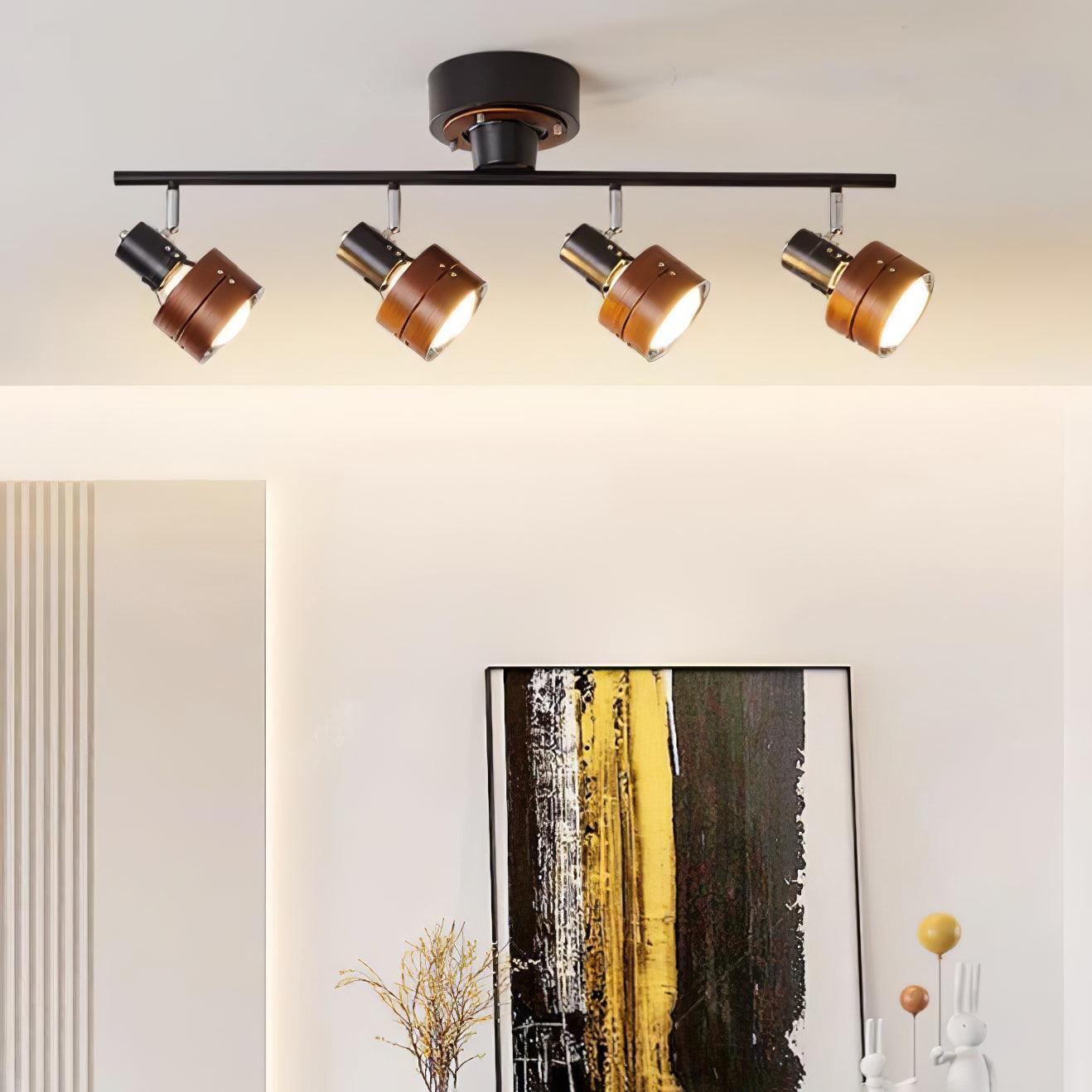 Elsorila Eleganz Verstellbar Spot Holz Deckenleuchte-Letslighting