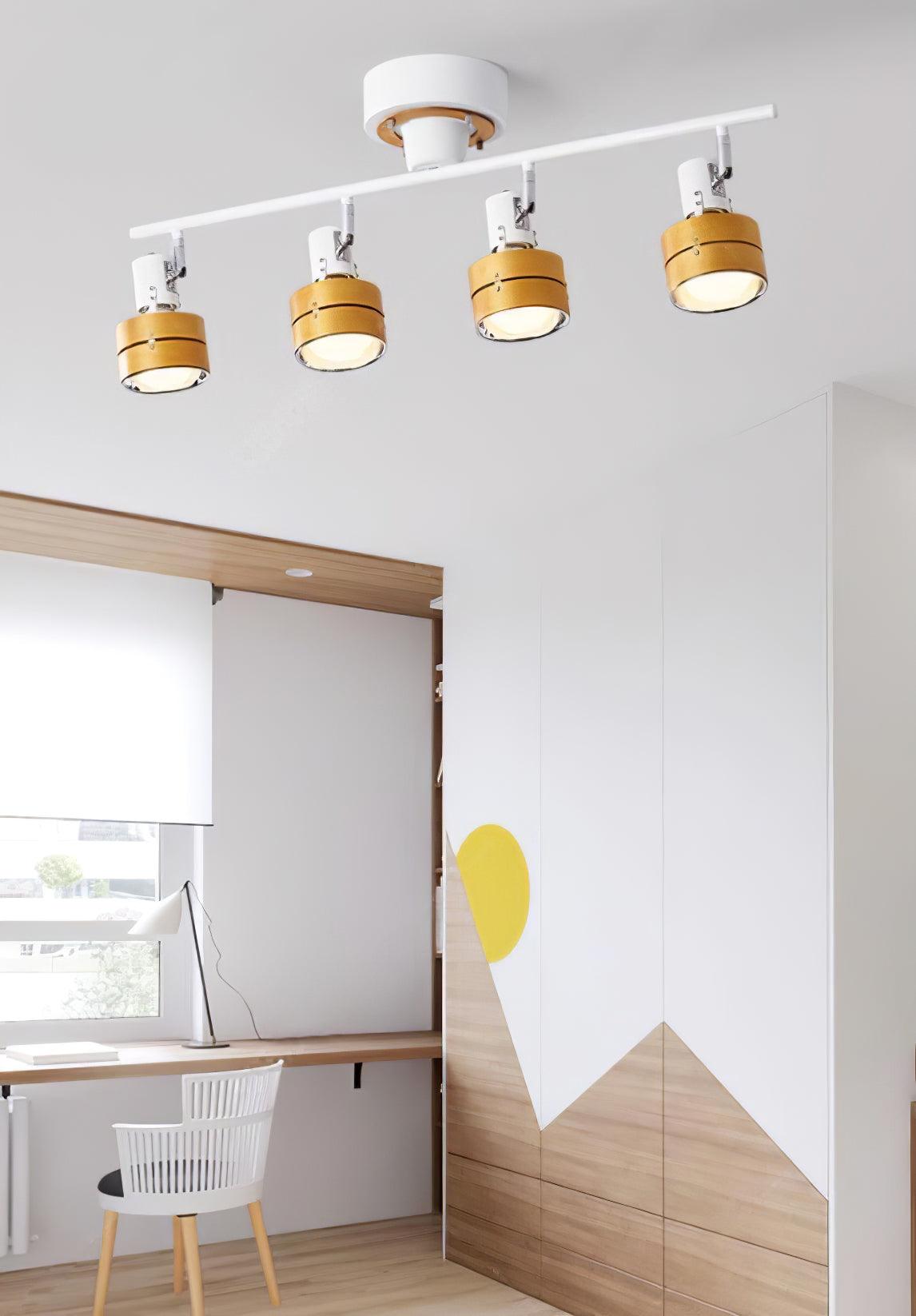 Elsorila Eleganz Verstellbar Spot Holz Deckenleuchte-Letslighting