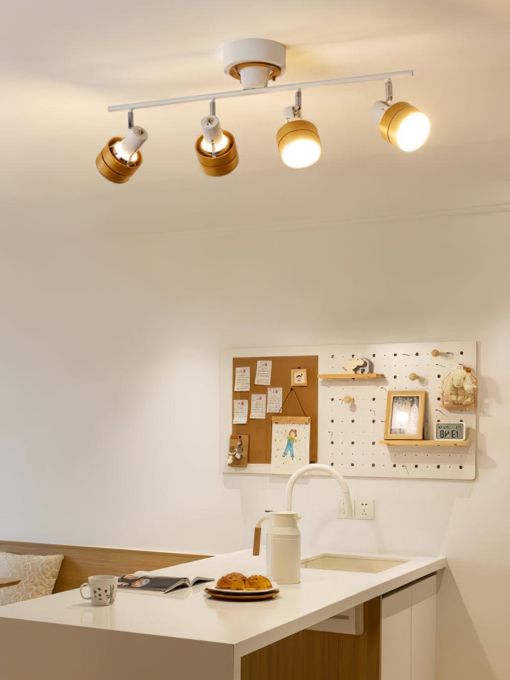 Elsorila Eleganz Verstellbar Spot Holz Deckenleuchte-Letslighting