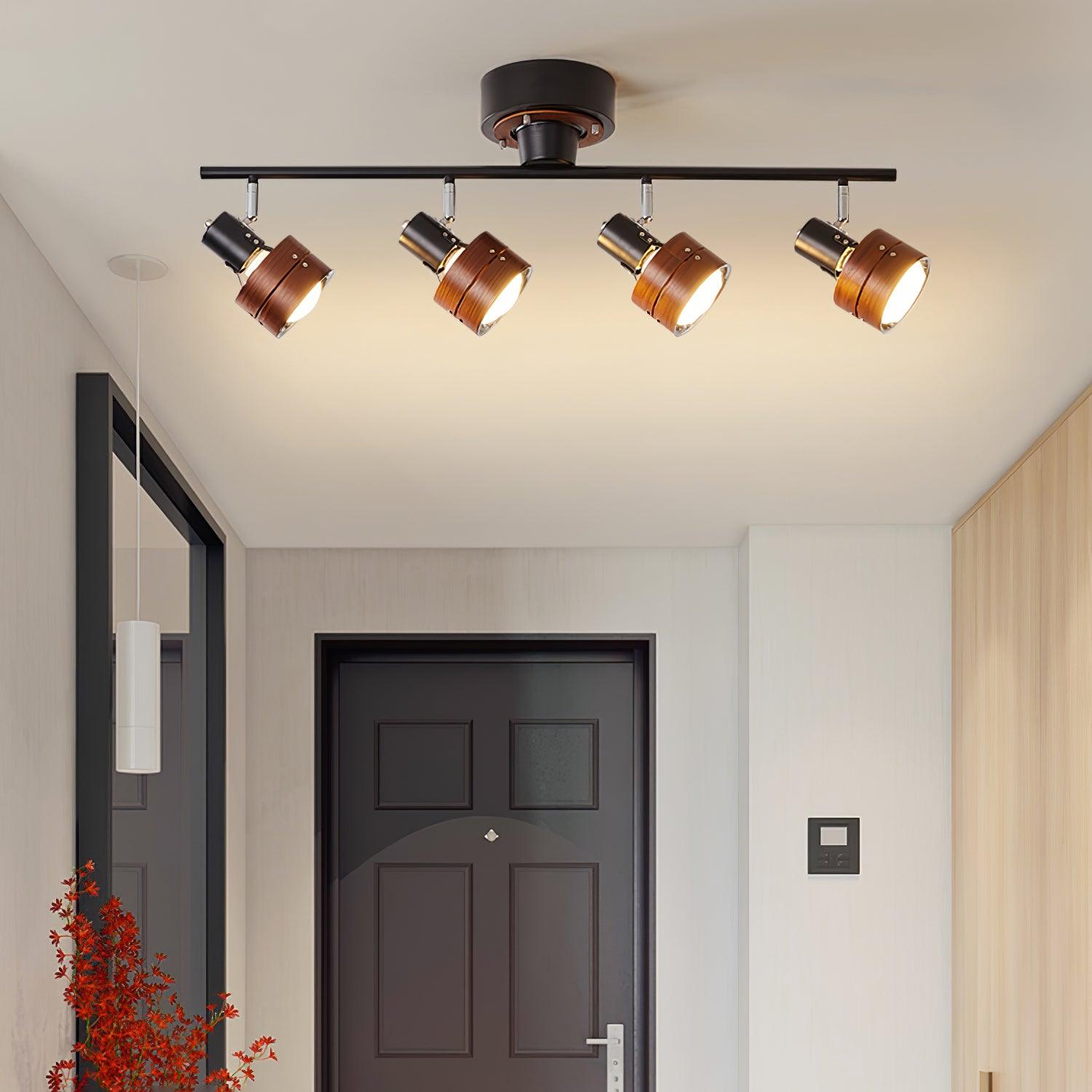 Elsorila Eleganz Verstellbar Spot Holz Deckenleuchte-Letslighting