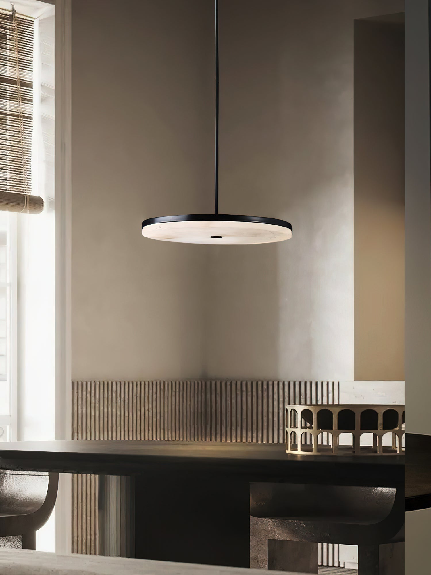 Utalion Modern Minimalist Metal Alabaster Pendant Light - Letslighting