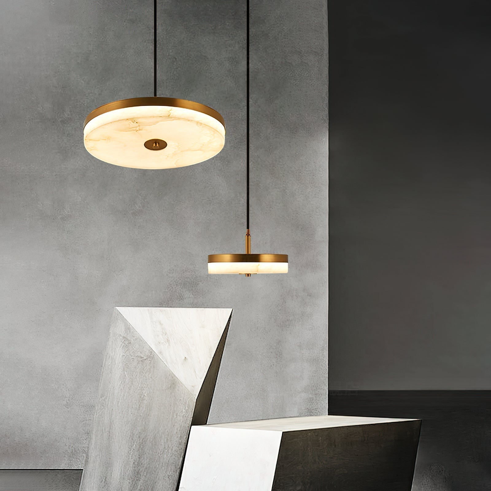Utalion Modern Minimalist Metal Alabaster Pendant Light - Letslighting