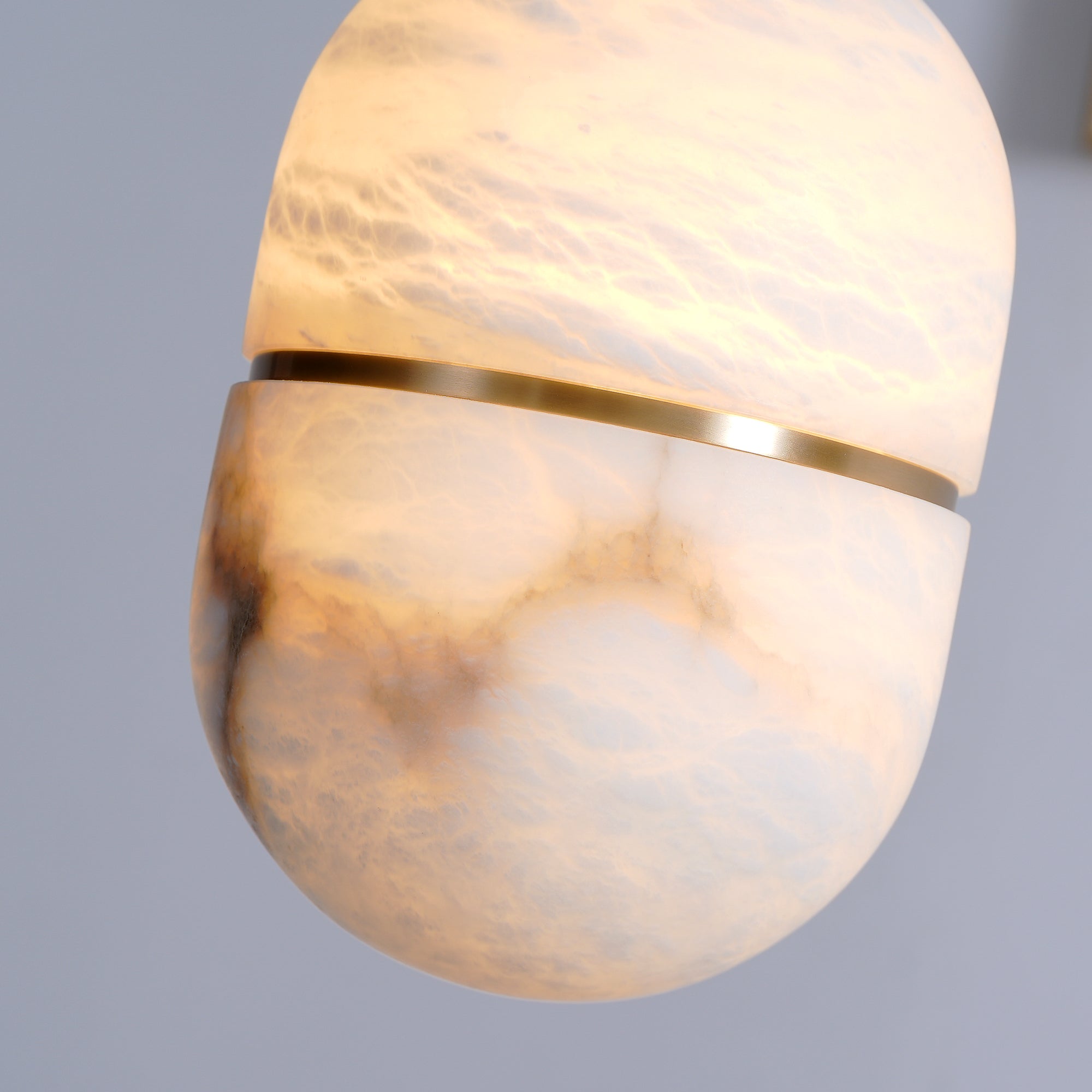 Strata Alabaster Pendant Light Capsule-shaped - Neutralighting