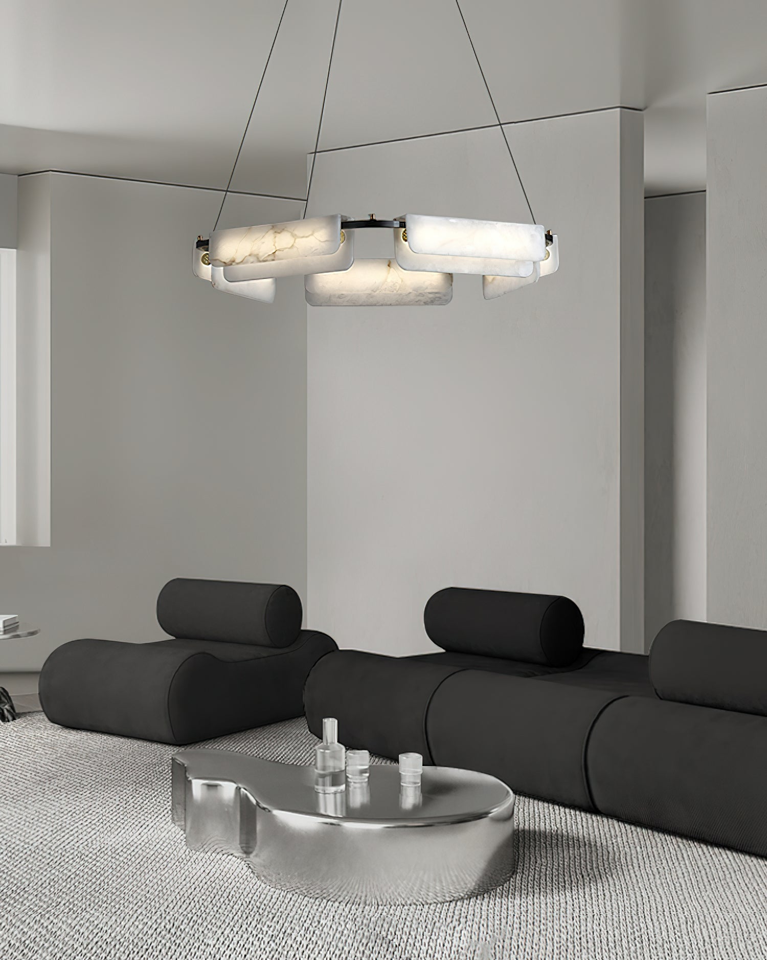 Syphaen Postmodern Luxury Metal Alabaster Chandelier - Letslighting