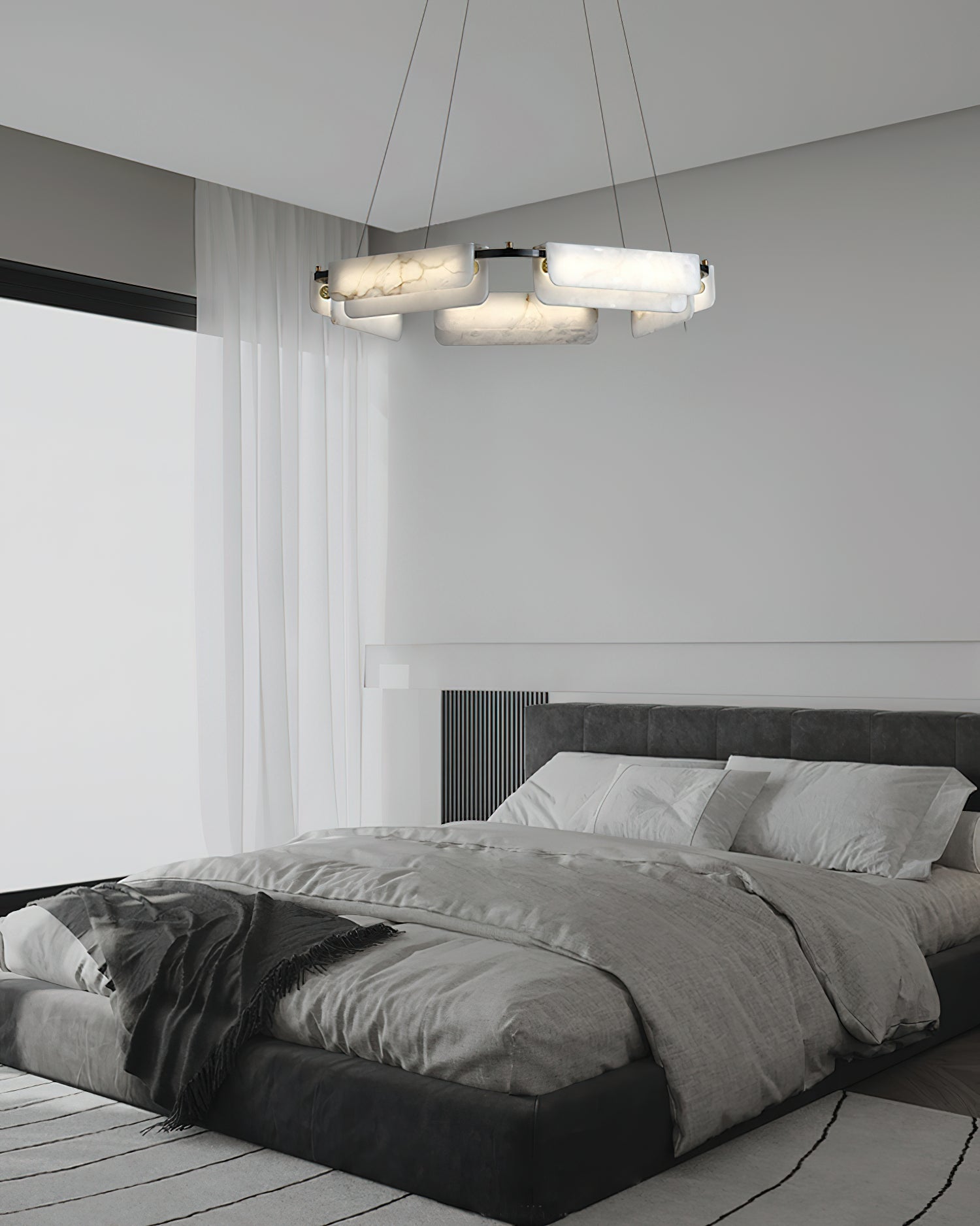 Syphaen Postmodern Luxury Metal Alabaster Chandelier - Letslighting