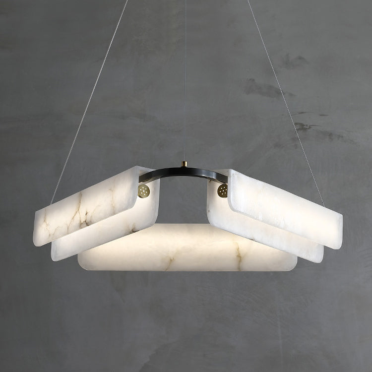 Syphaen Postmodern Luxury Metal Alabaster Chandelier - Letslighting
