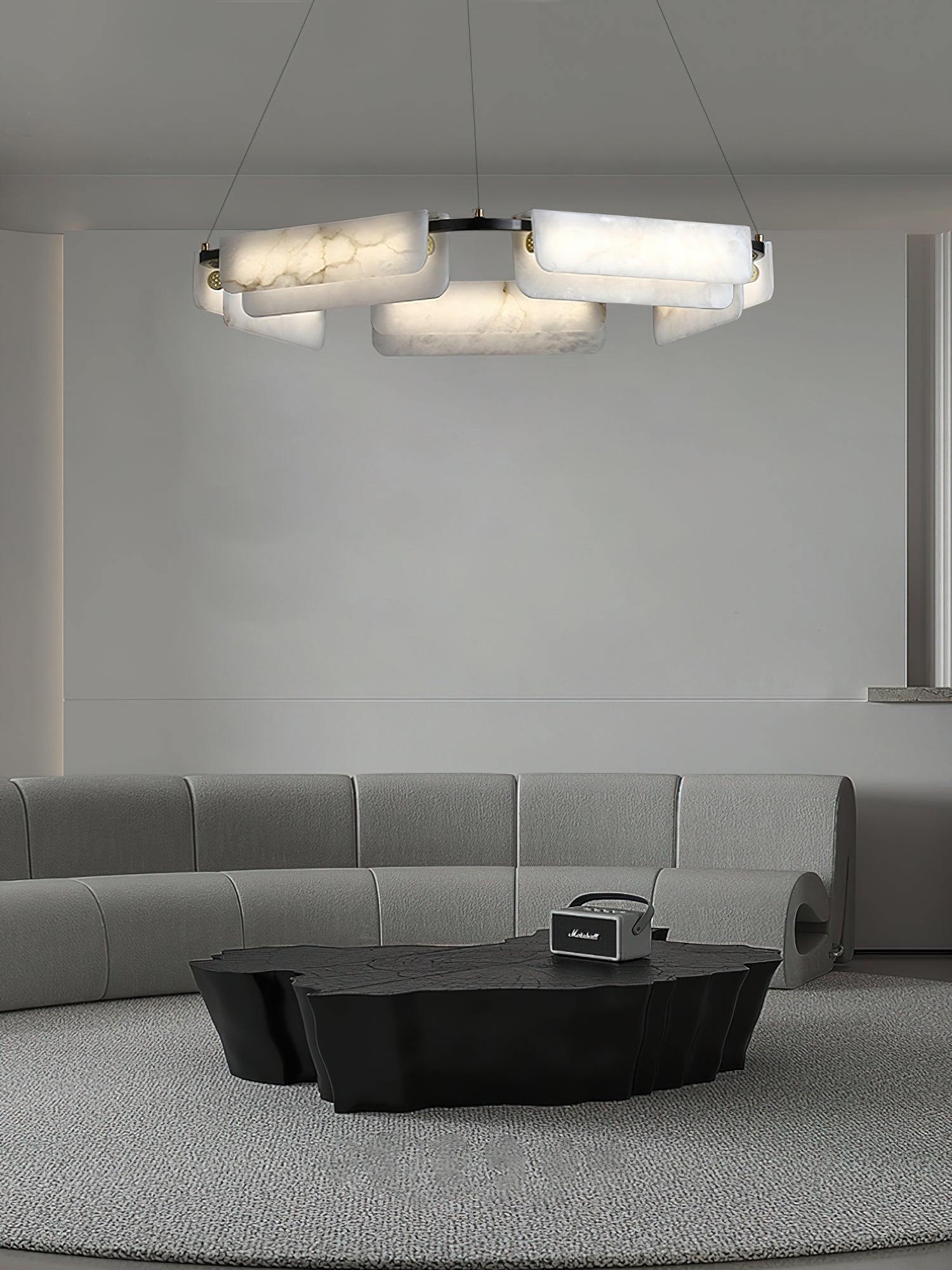 Syphaen Postmodern Luxury Metal Alabaster Chandelier - Letslighting