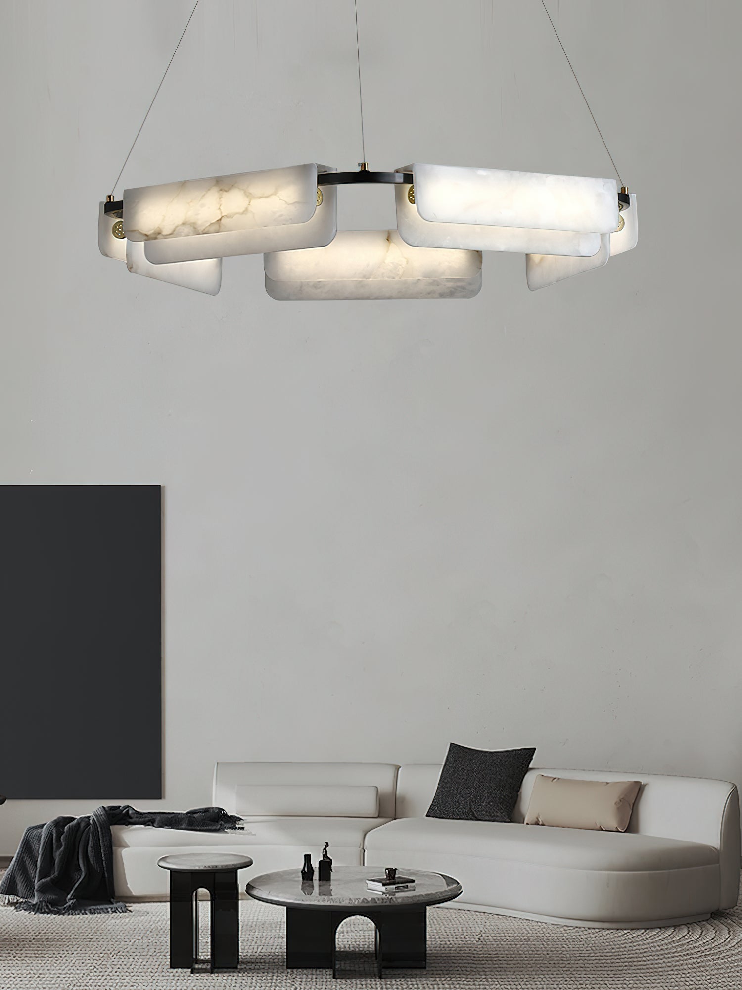 Syphaen Postmodern Luxury Metal Alabaster Chandelier - Letslighting