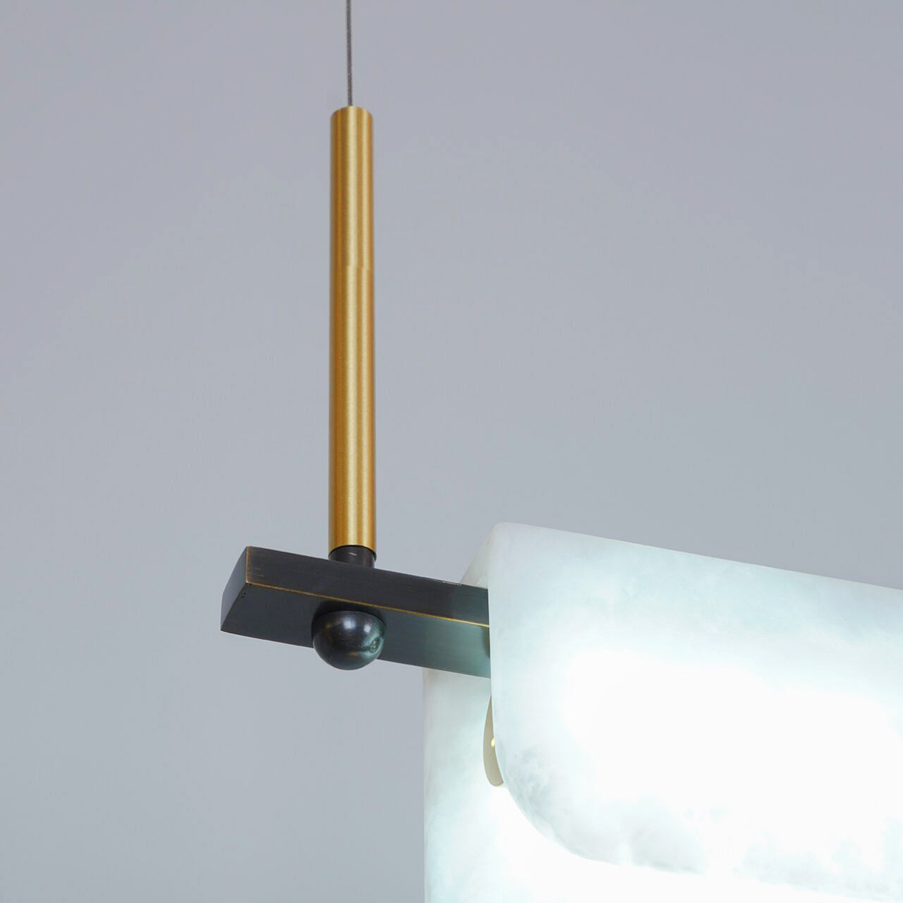 Eshaisra Modern Minimalist Metal Alabaster Pendant Light - Letslighting