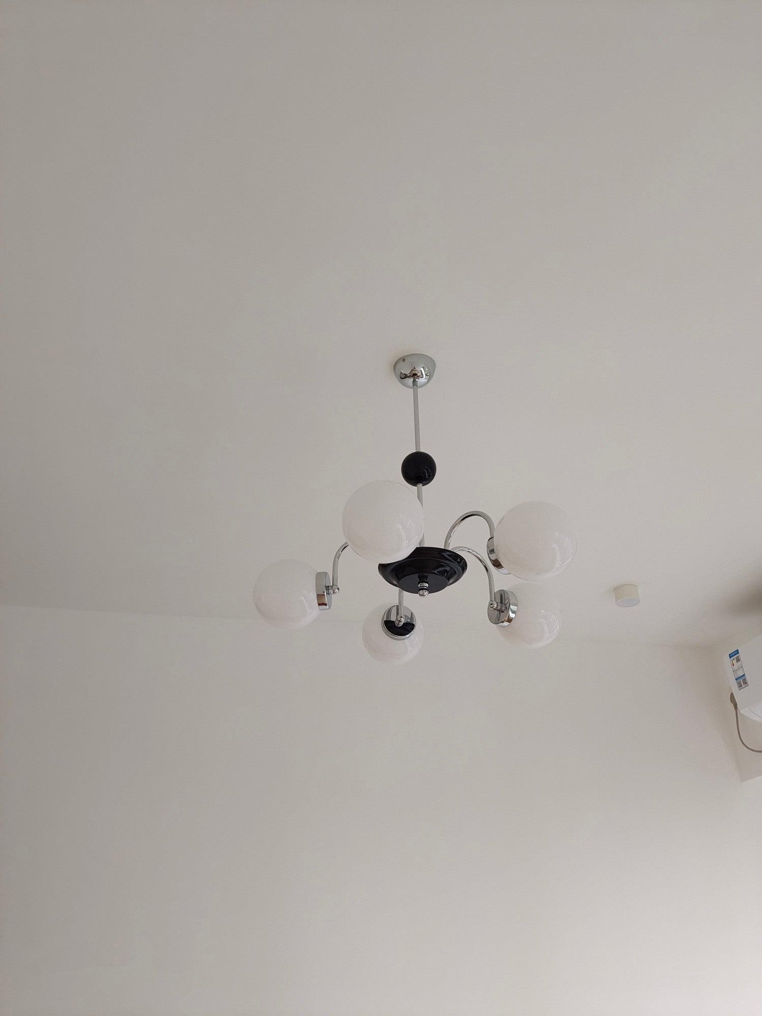 Lustra Kronleuchter Stabrahmen und Weiß-Letslighting