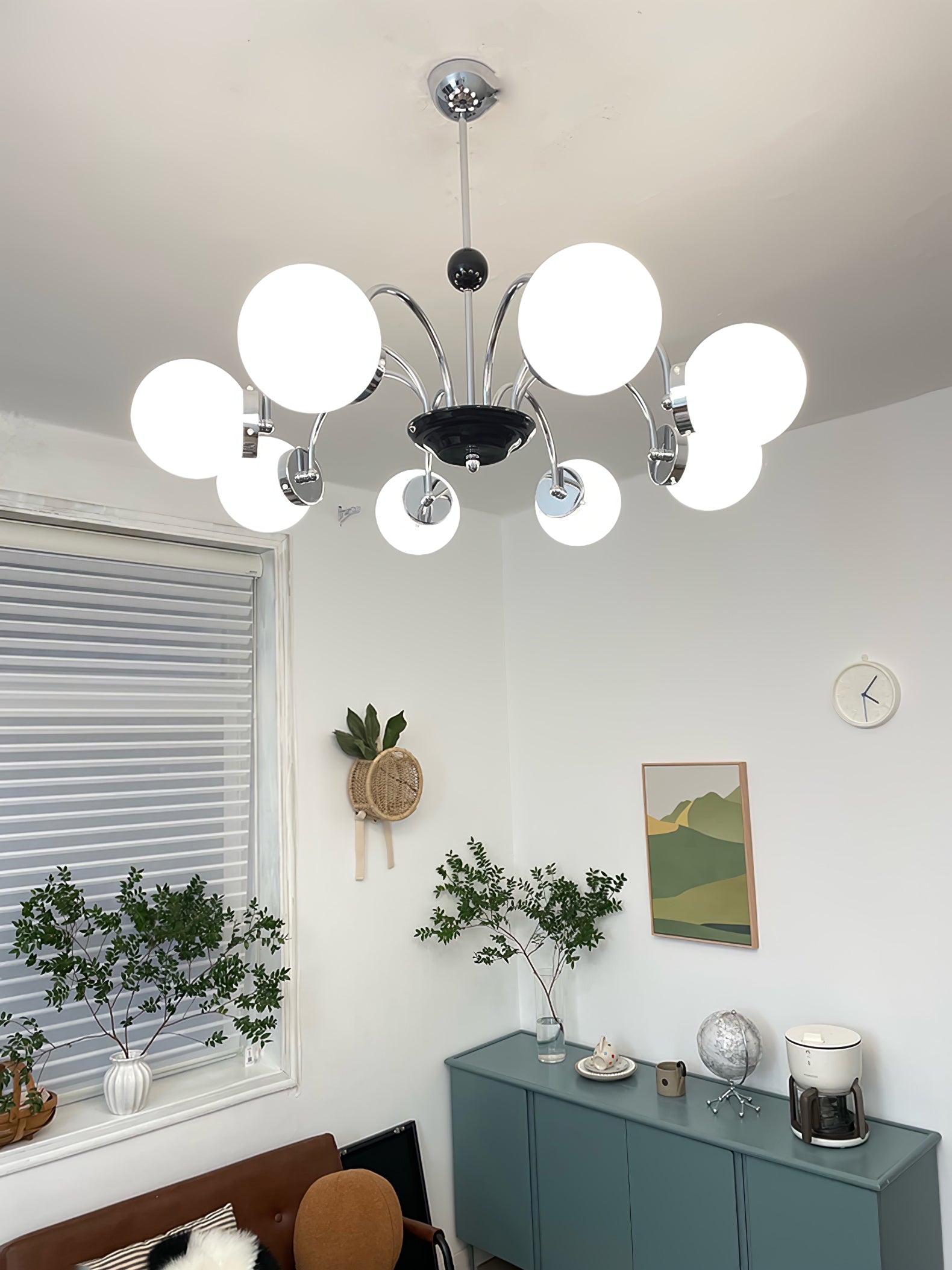 Lustra Kronleuchter Stabrahmen und Weiß-Letslighting