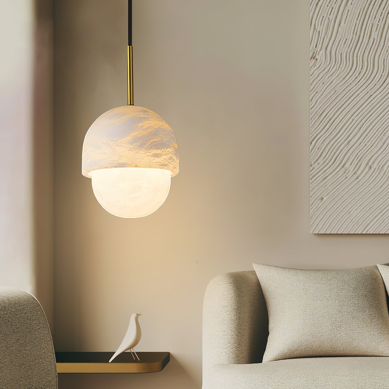 Aurzorus Modern Minimalist Art Alabaster Pendant Light - Letslighting