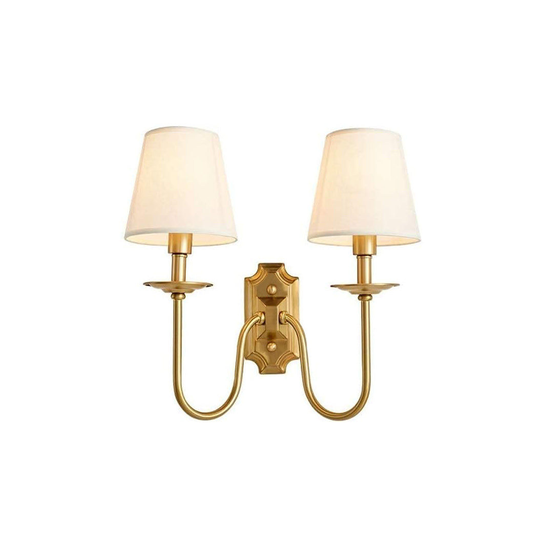 Chloe Vintage Wandleuchte mit Stoffschirmen