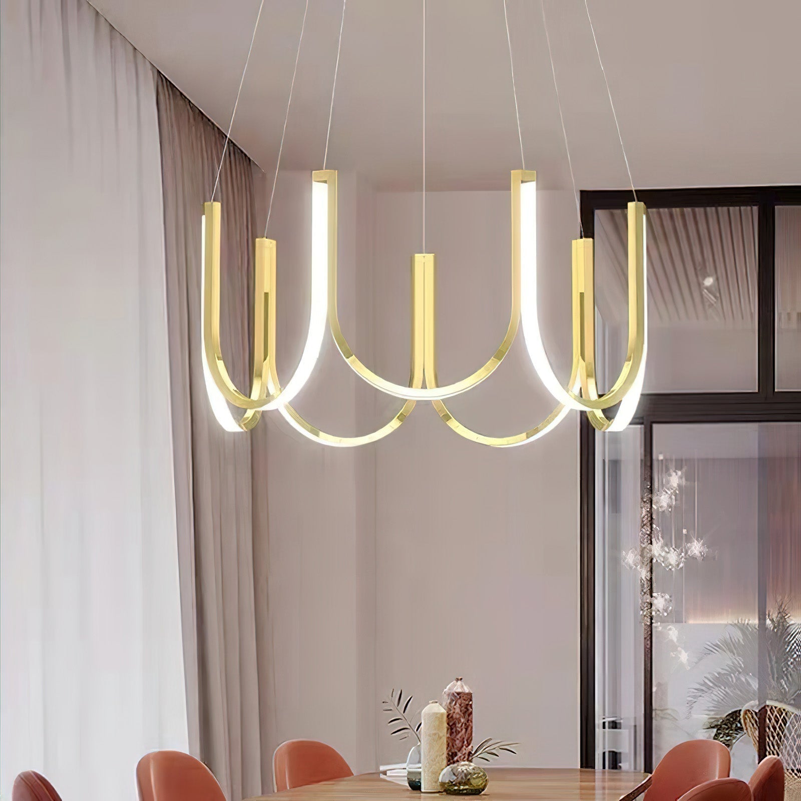 Otheara Modern Minimalist LED Metal Chandelier - Letslighting