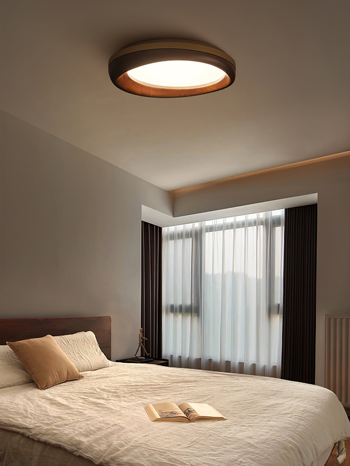 Eurtheara Deckenleuchte aus organischem Holz und Glas-Letslighting