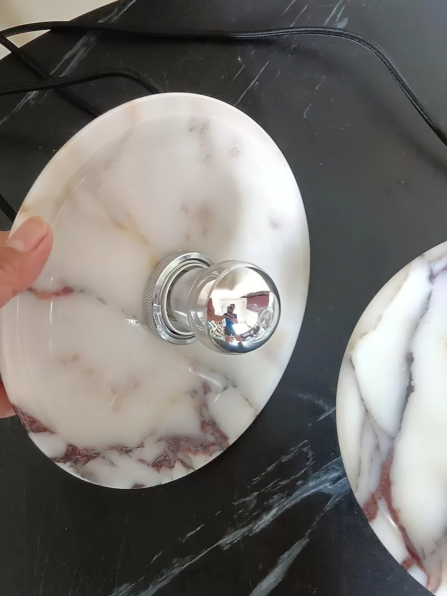 Ovelion Premium Nordic Art Marble Metal Pendant Lamp - Letslighting