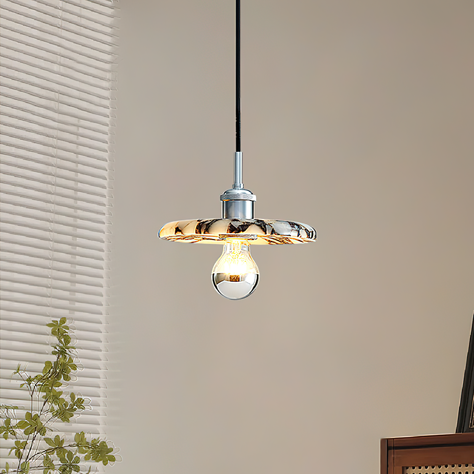 Ovelion Premium Nordic Art Marble Metal Pendant Lamp - Letslighting