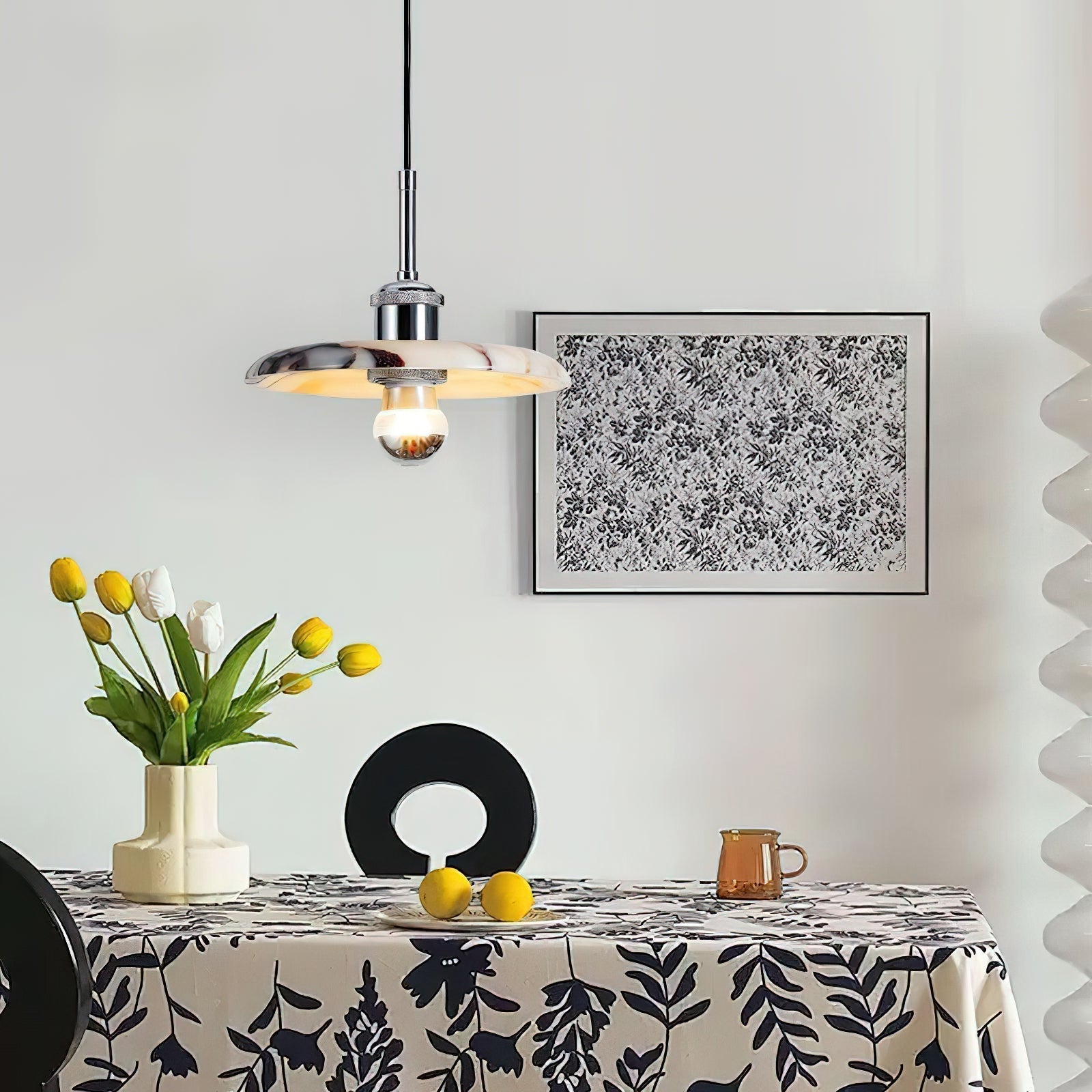 Ovelion Premium Nordic Art Marble Metal Pendant Lamp - Letslighting