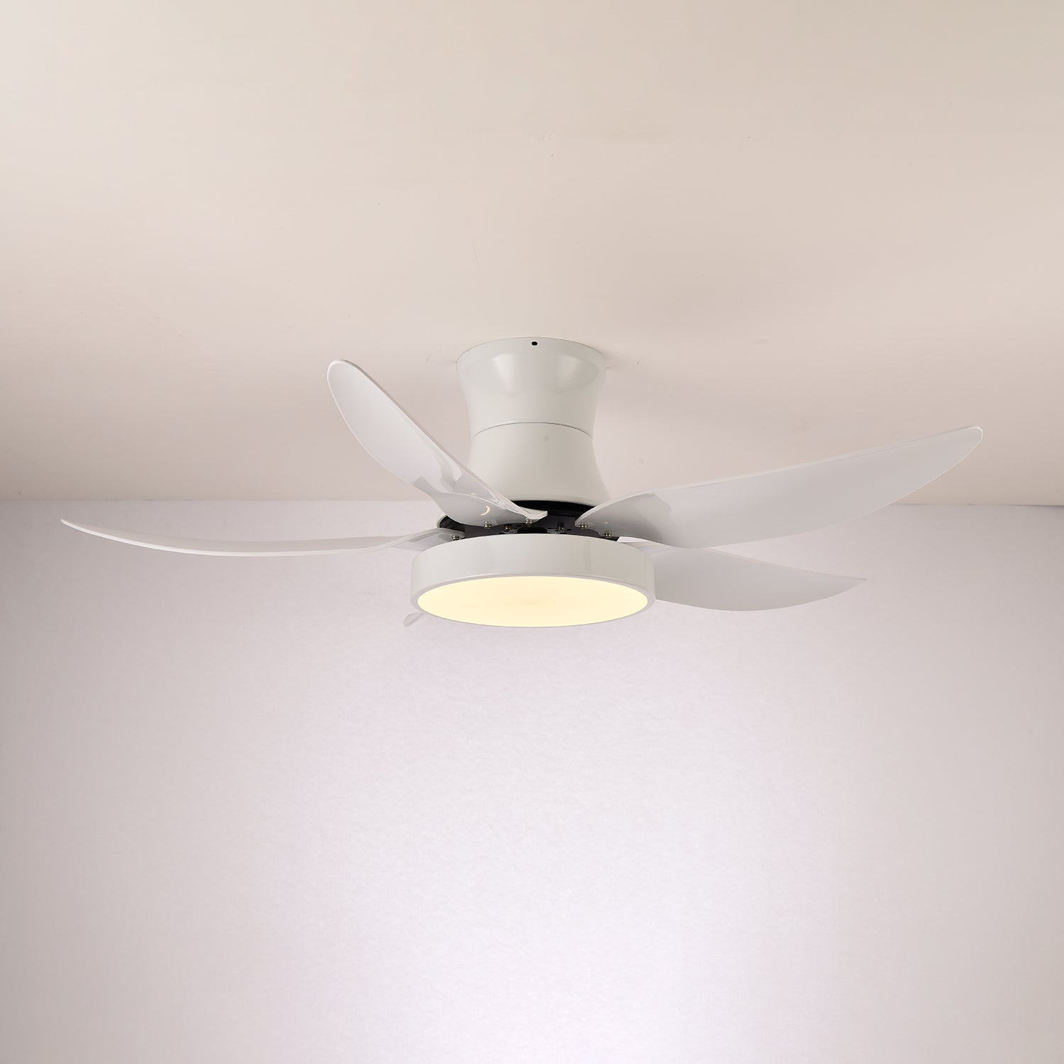 Jada Deckenventilatorleuchte, Schwarz, in einem zeitgenössischen Interieur